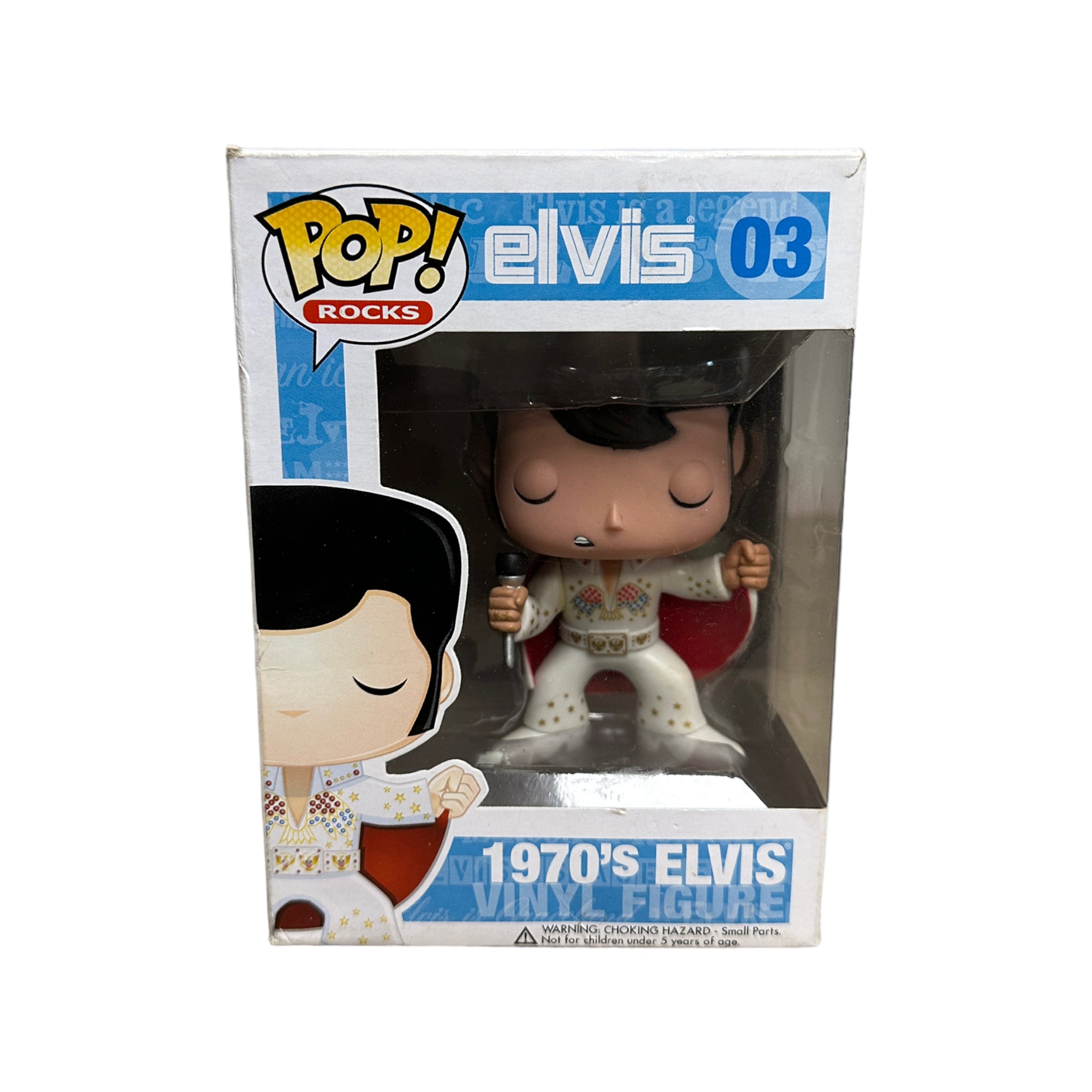 2013 Elvis Funko Pop! from the 1970s, rated 6/10, capturing the essence of the legendary rock icon.