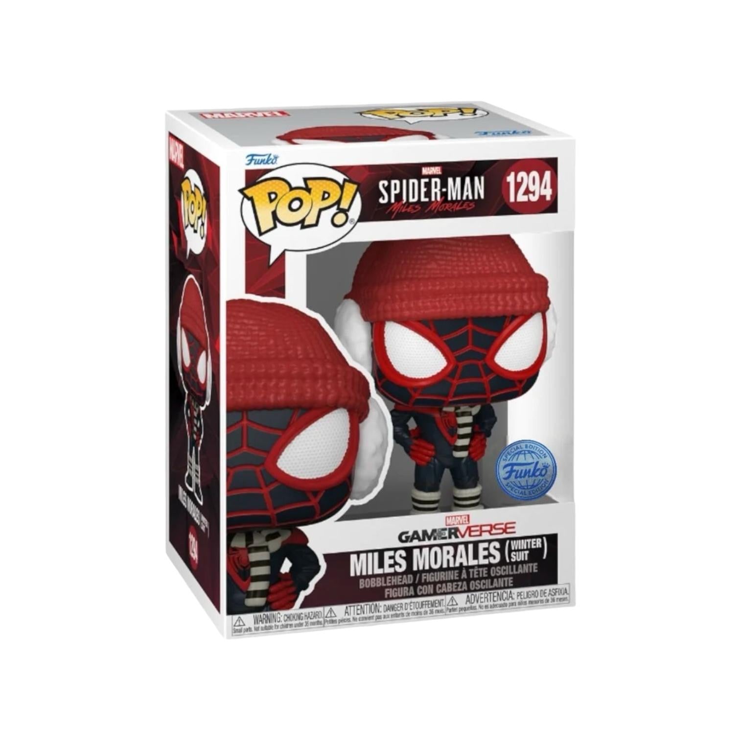 Miles Morales (Winter Suit) #1294 Funko Pop! - Spider-Man Miles Morales GamerVerse - Pop Figures Exclusive