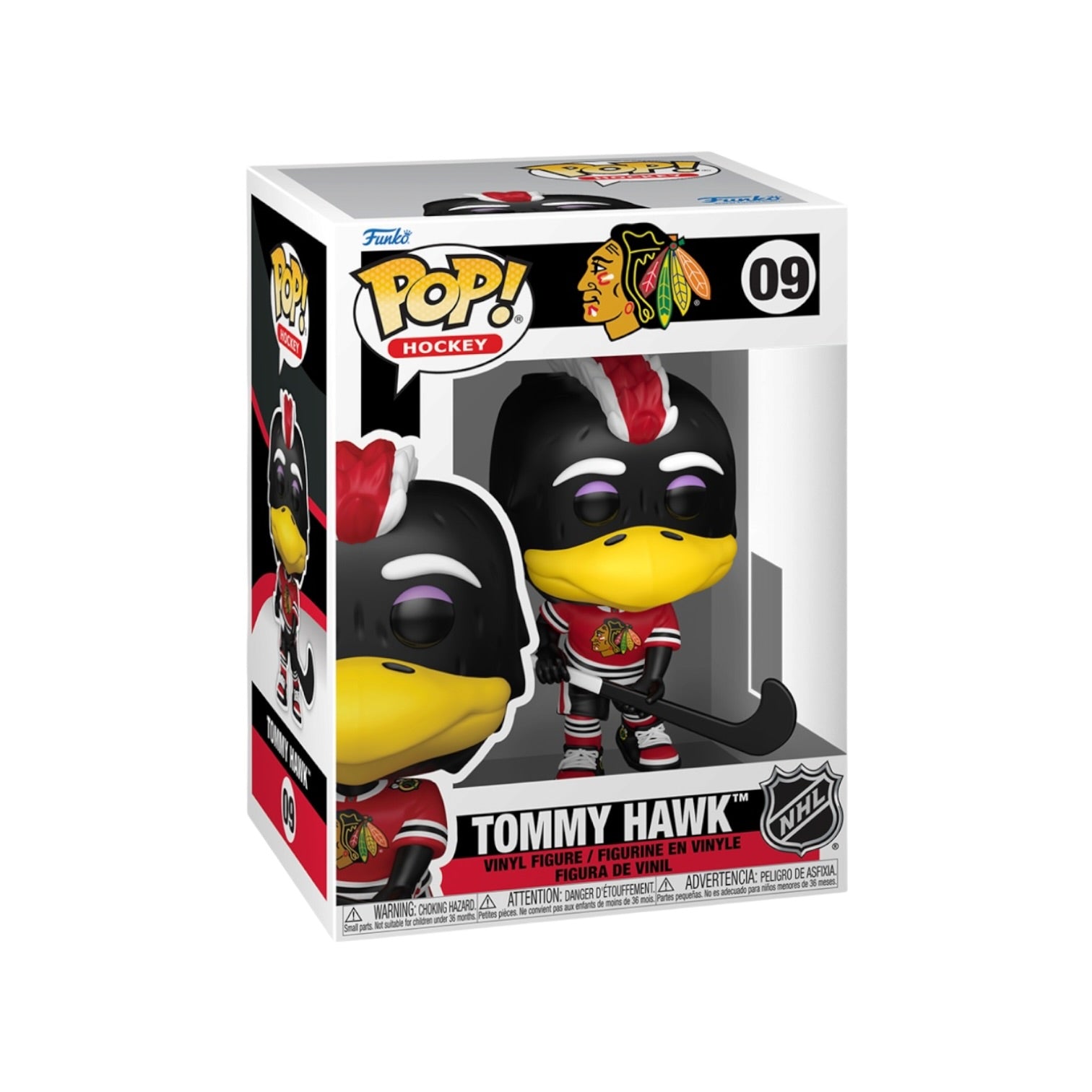 Tommy Hawk with Hockey Stick #09 Funko Pop - Chicago Blackhawks - PREORDER
