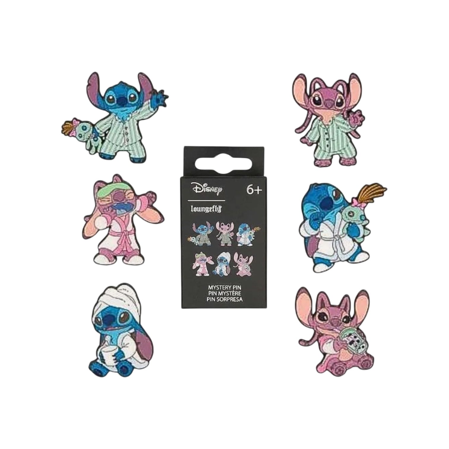 Stitch & Angel Bedtime Disney Loungefly Blind Box Mystery Pins