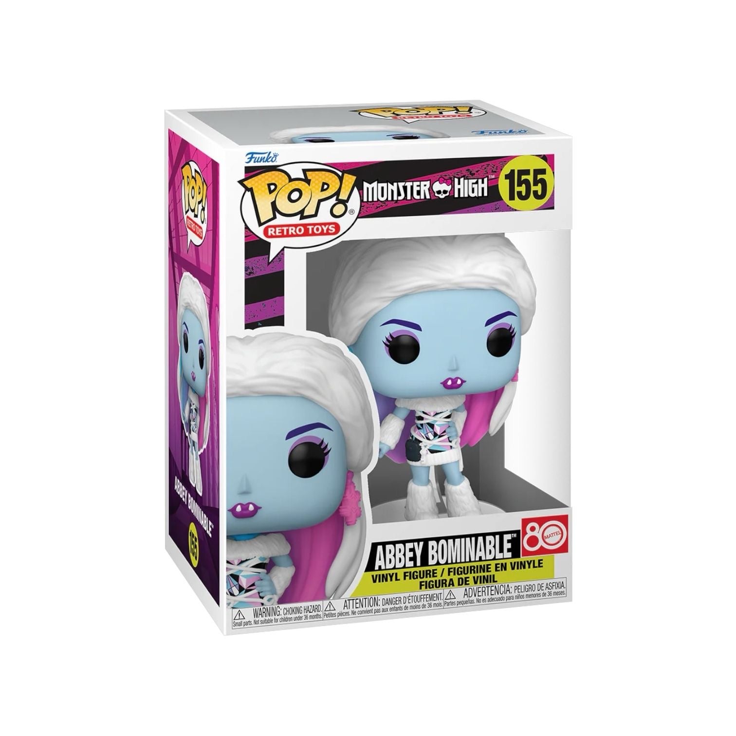 Abbey Bominable Funko Pop, Blue and white detail Pop of abbey from monster High