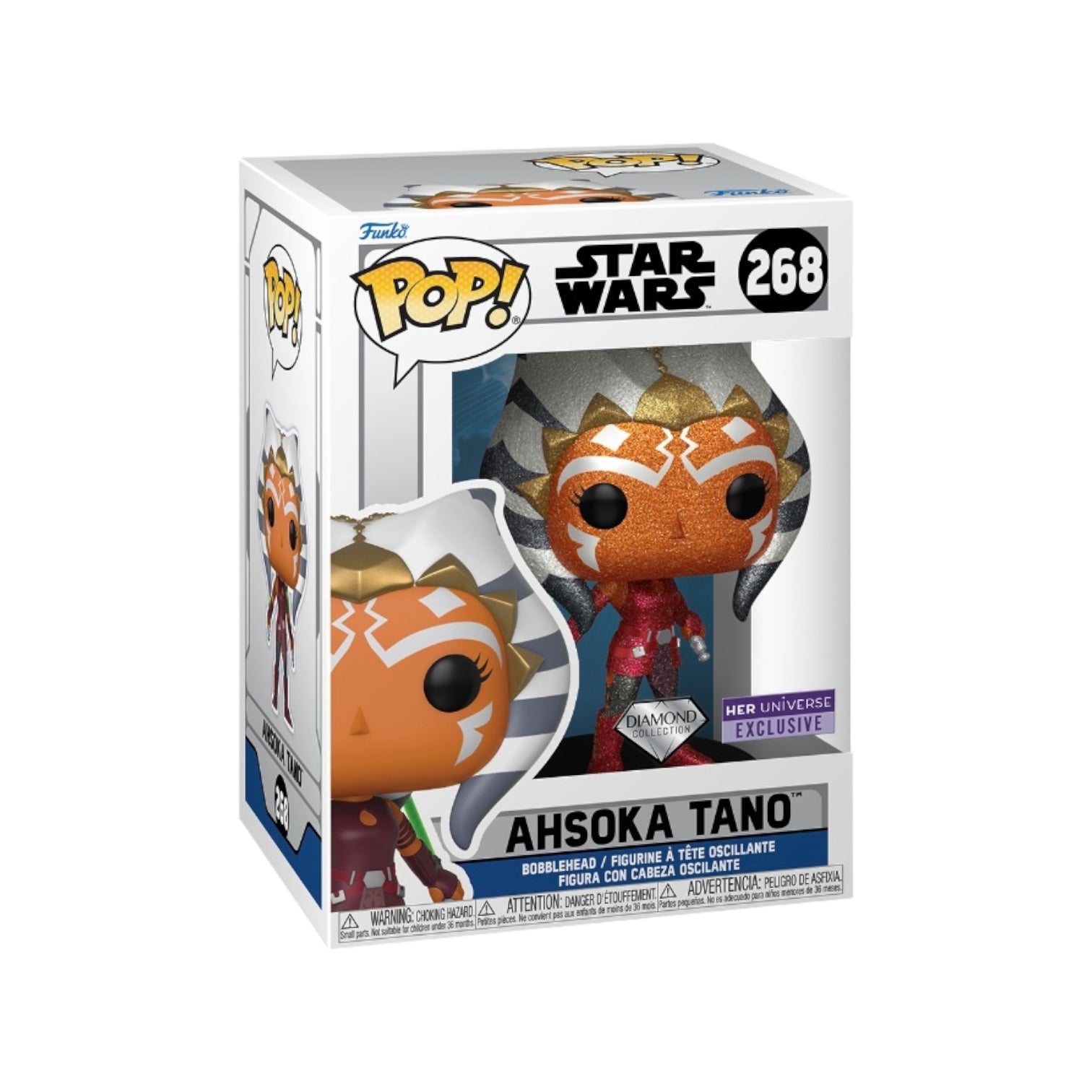 Ahsoka #268 Funko Pop! from Star Wars: The Clone Wars, part of the Diamond Collection, exclusive to Her Universe.