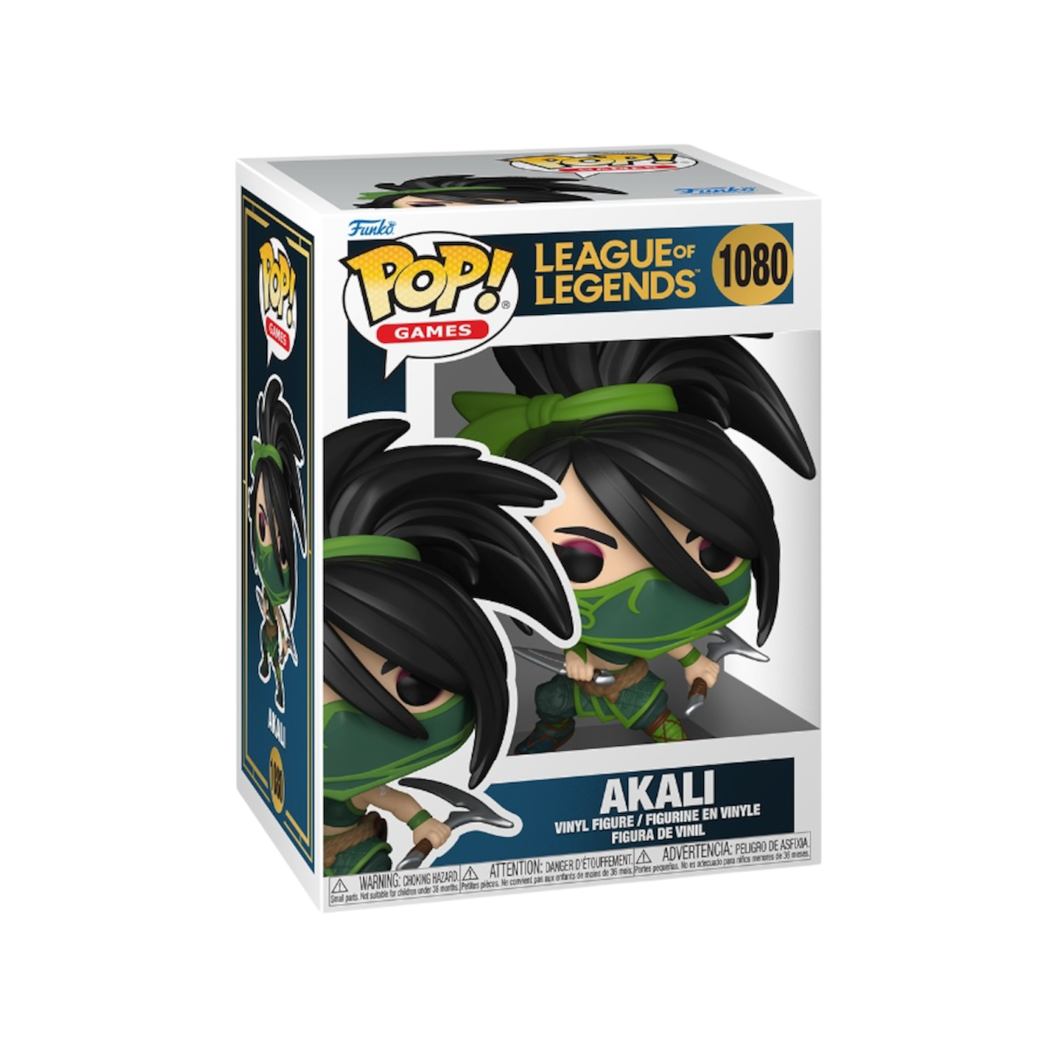 Funko Pop figure of Akali from League of Legends, featuring her signature outfit and pose.