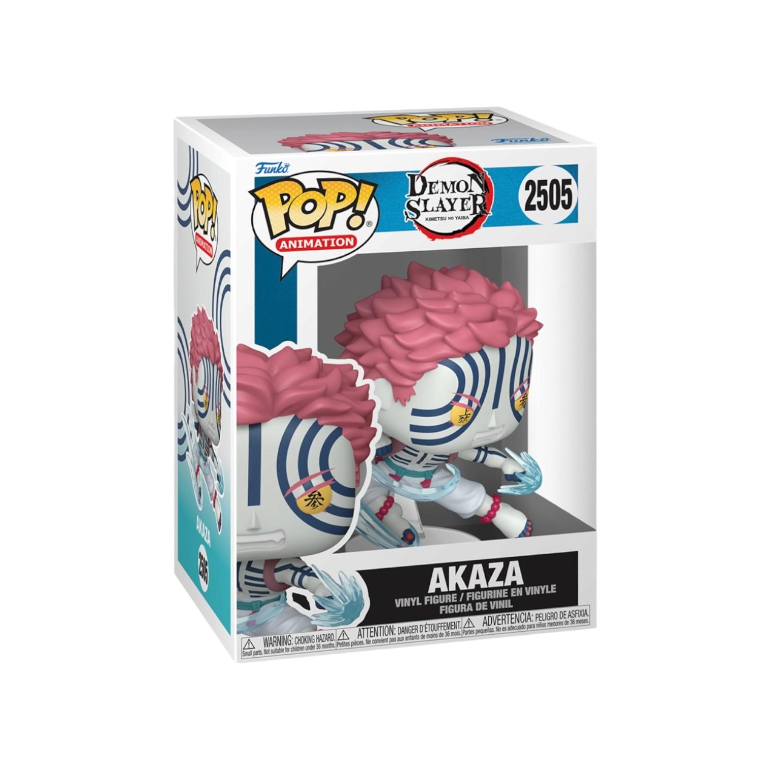 Funko Pop! Animation figure of Akaza from Demon Slayer in packaging on a white background