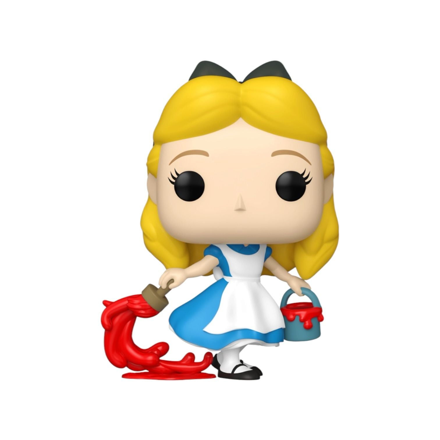Funko Pop! vinyl figure of a character with blonde hair and a blue dress on a white background