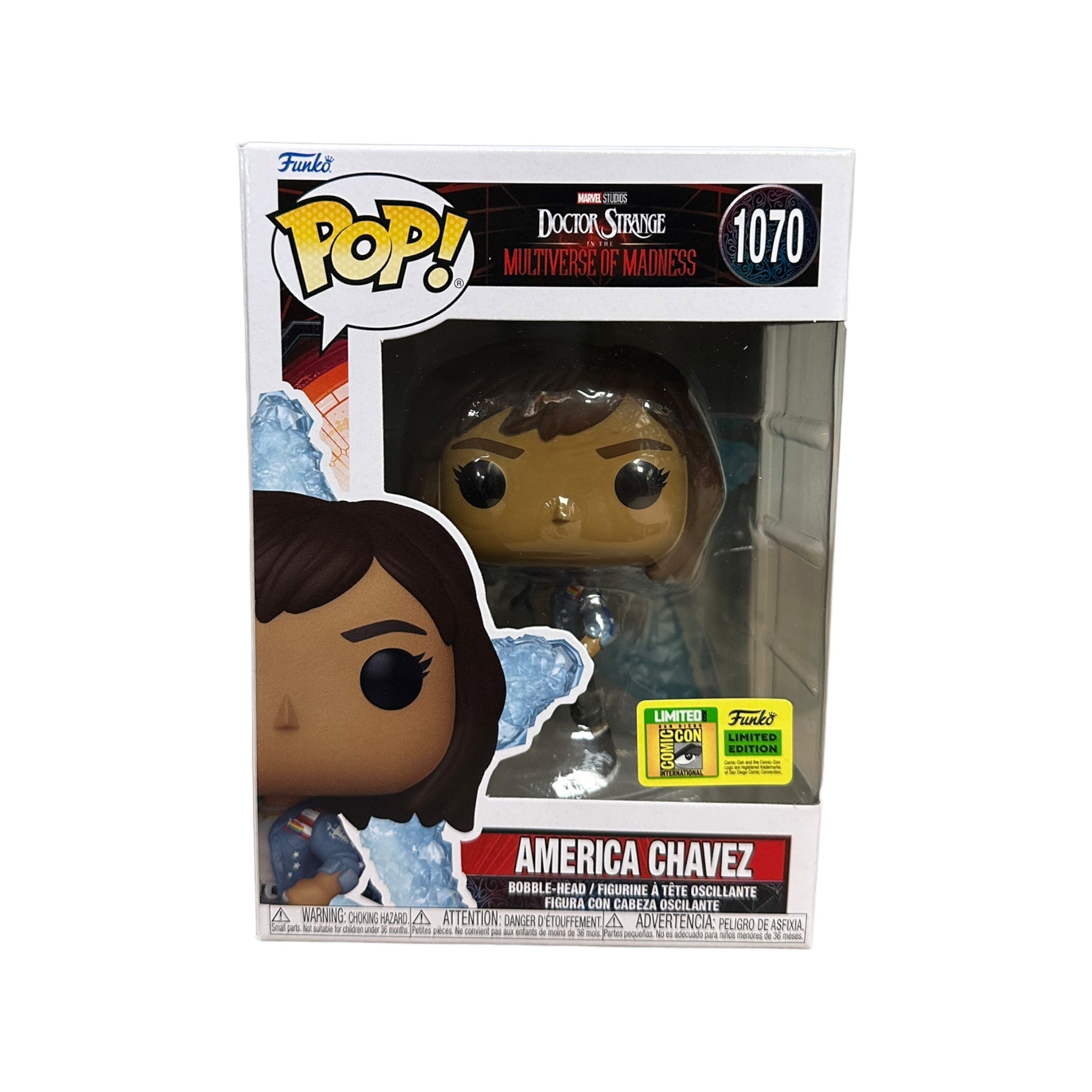 Funko Pop! America Chavez #1070 with Star Portal, from Doctor Strange in The Multiverse of Madness, SDCC 2022 Exclusive.