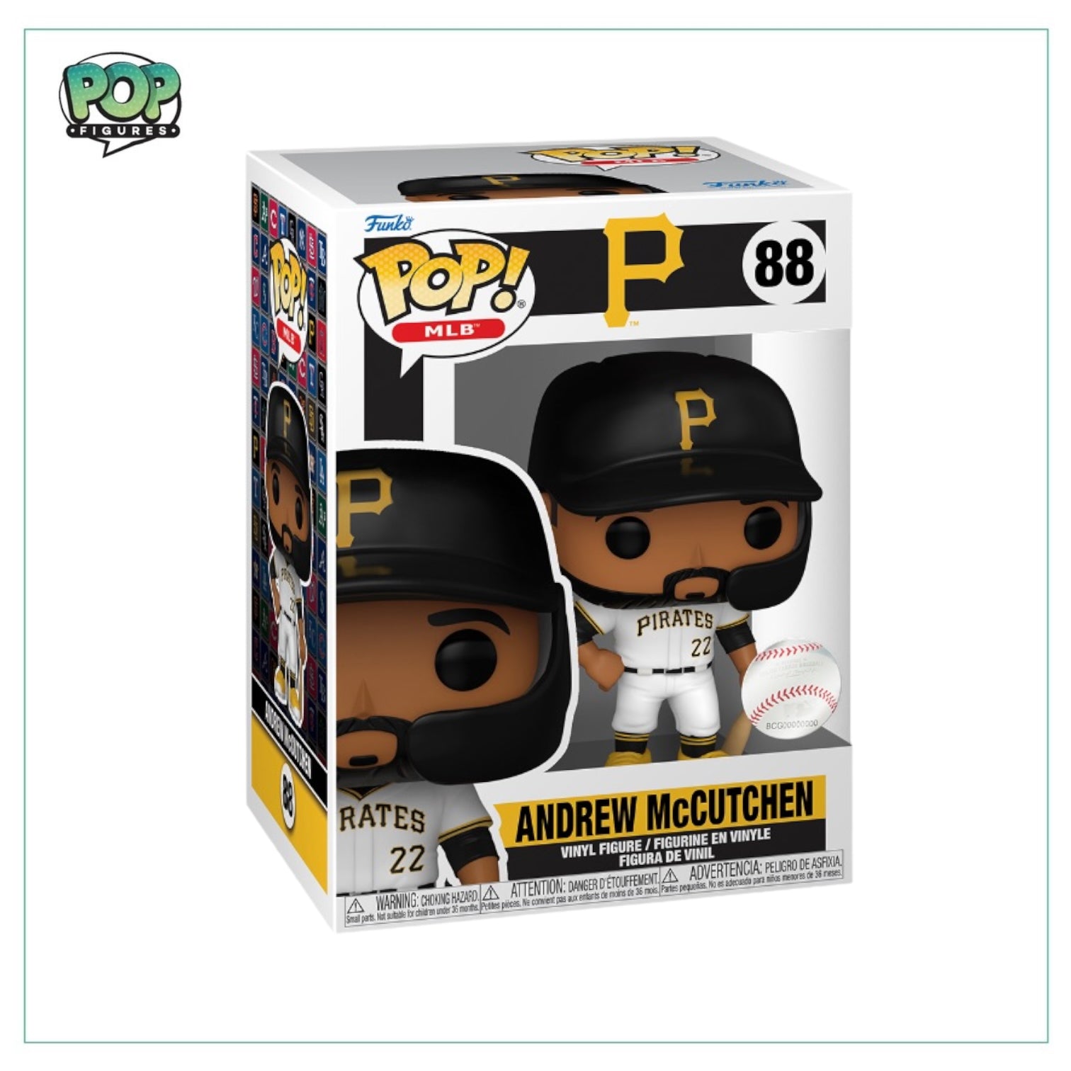 Funko Pop! figure of Andrew McCutchen #88, celebrating the Pittsburgh Pirates and Major League Baseball in a vibrant collectible form.