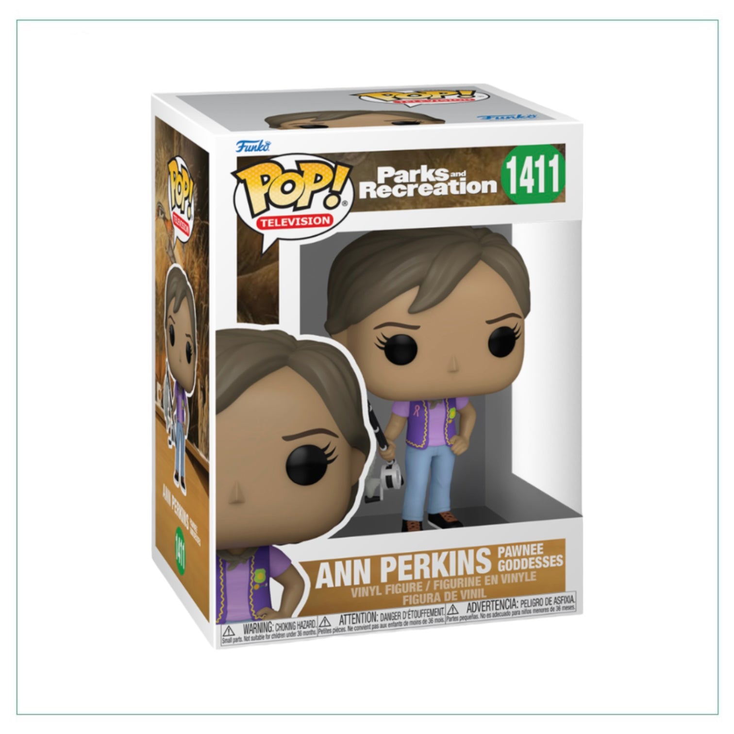 Ann Perkins Funko Pop! figure from Parks & Recreation, showcasing her iconic look and cheerful personality.