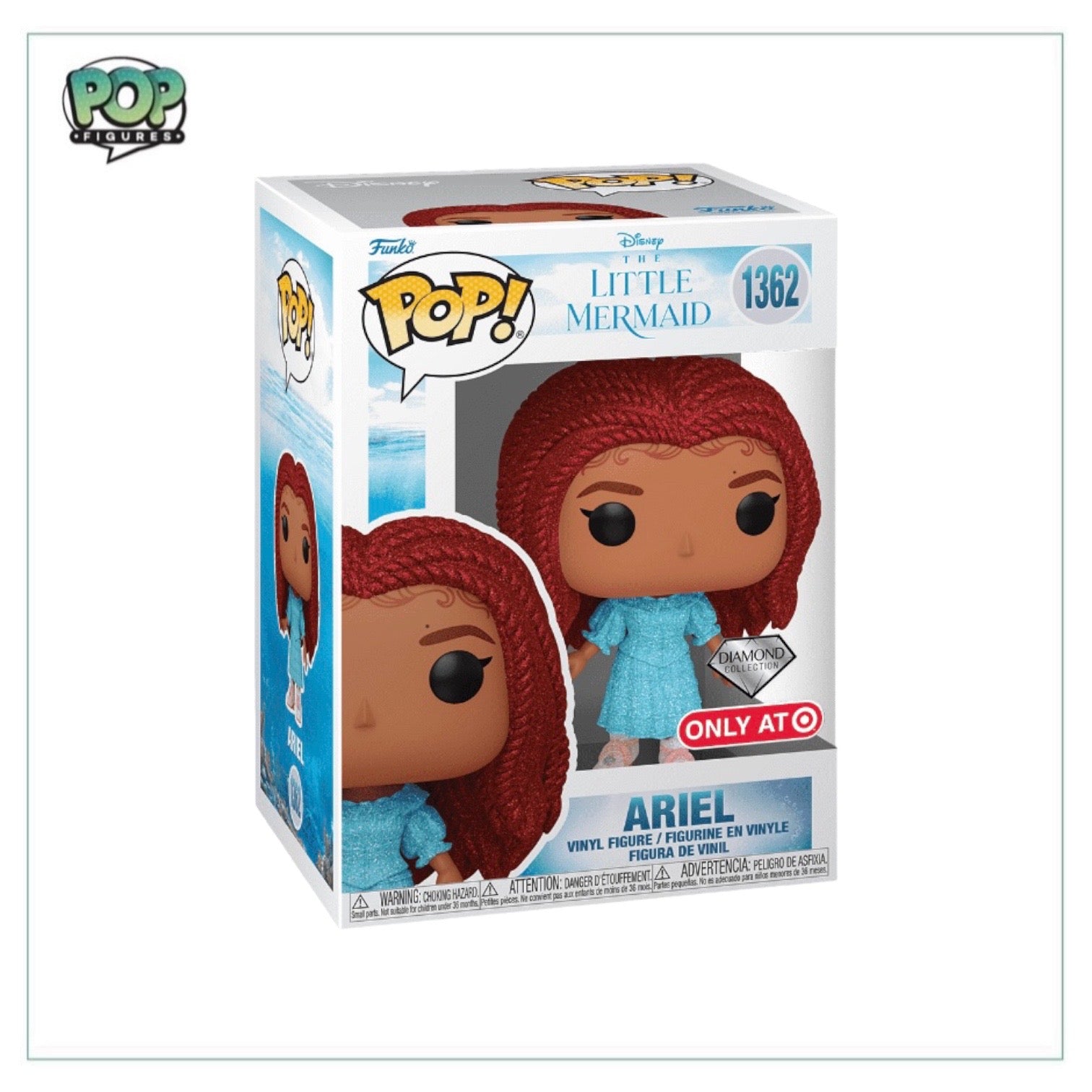 Funko Pop! of Ariel from The Little Mermaid, part of the Diamond Collection, exclusive to Target.