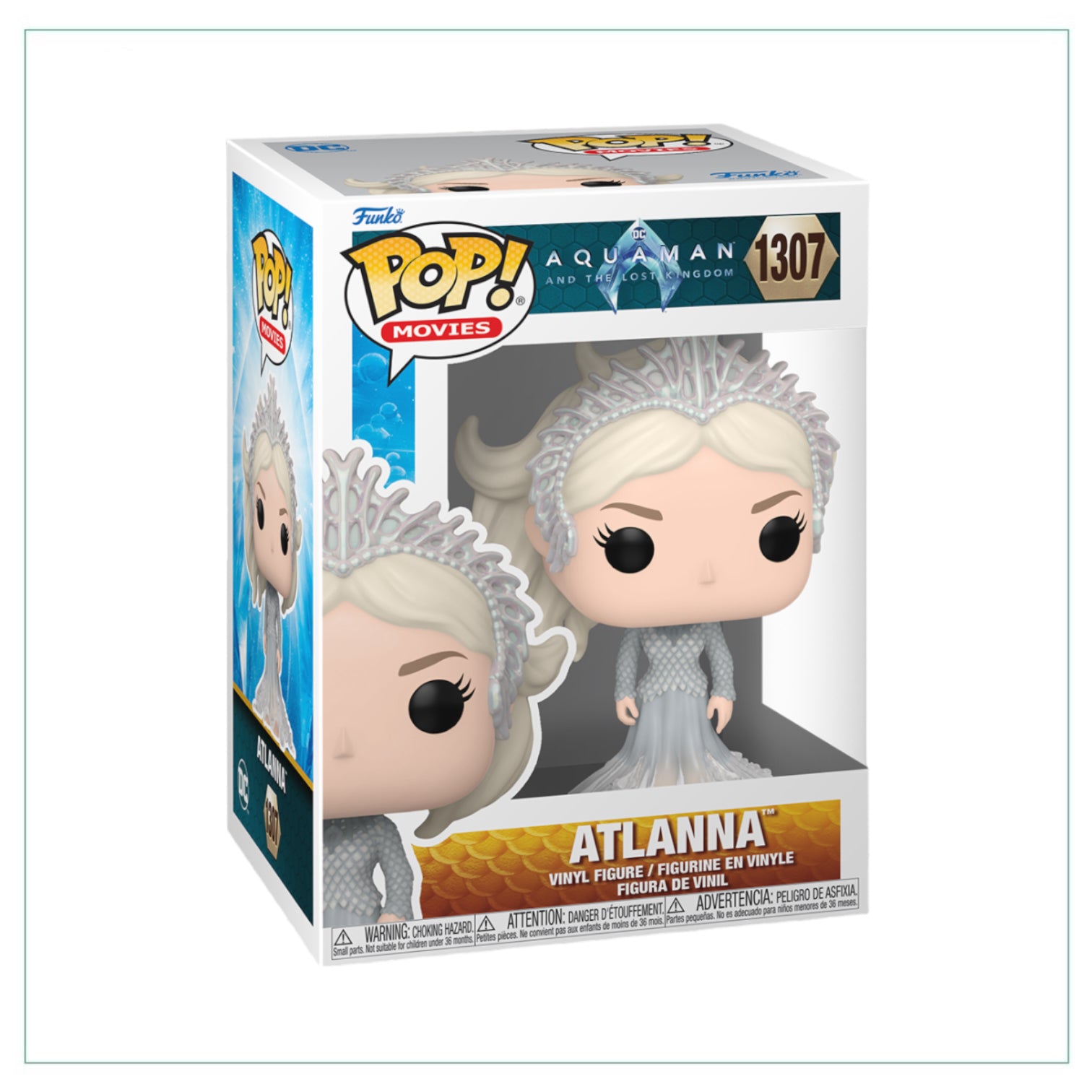 Atlanna #1307 Funko Pop! figure from Aquaman & The Lost Kingdom, showcasing the character in vibrant colors and detailed design.