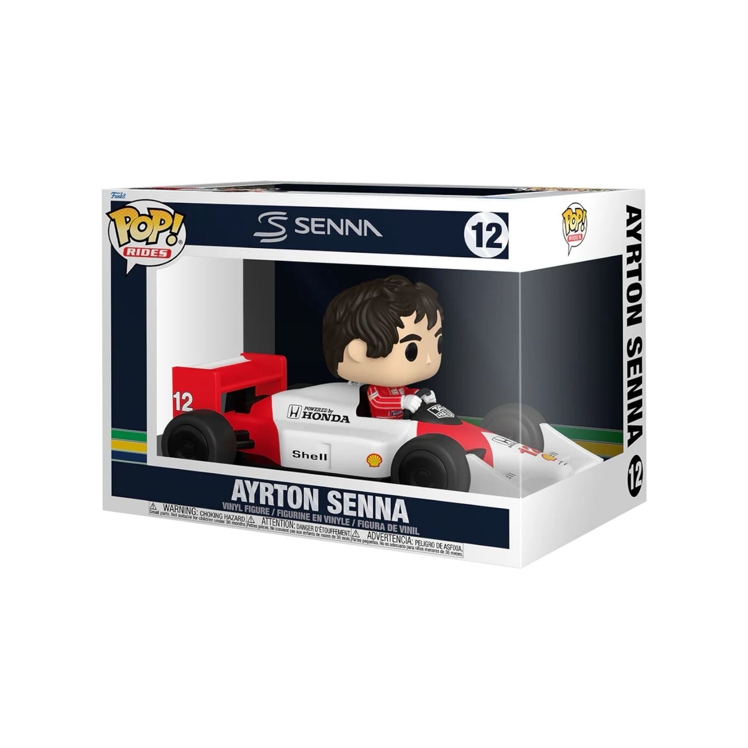 Ayrton Senna is looking to take first place in your collection! Put the pedal to the metal and add this McLaren motorist to your Racing collection as this POP! Ride