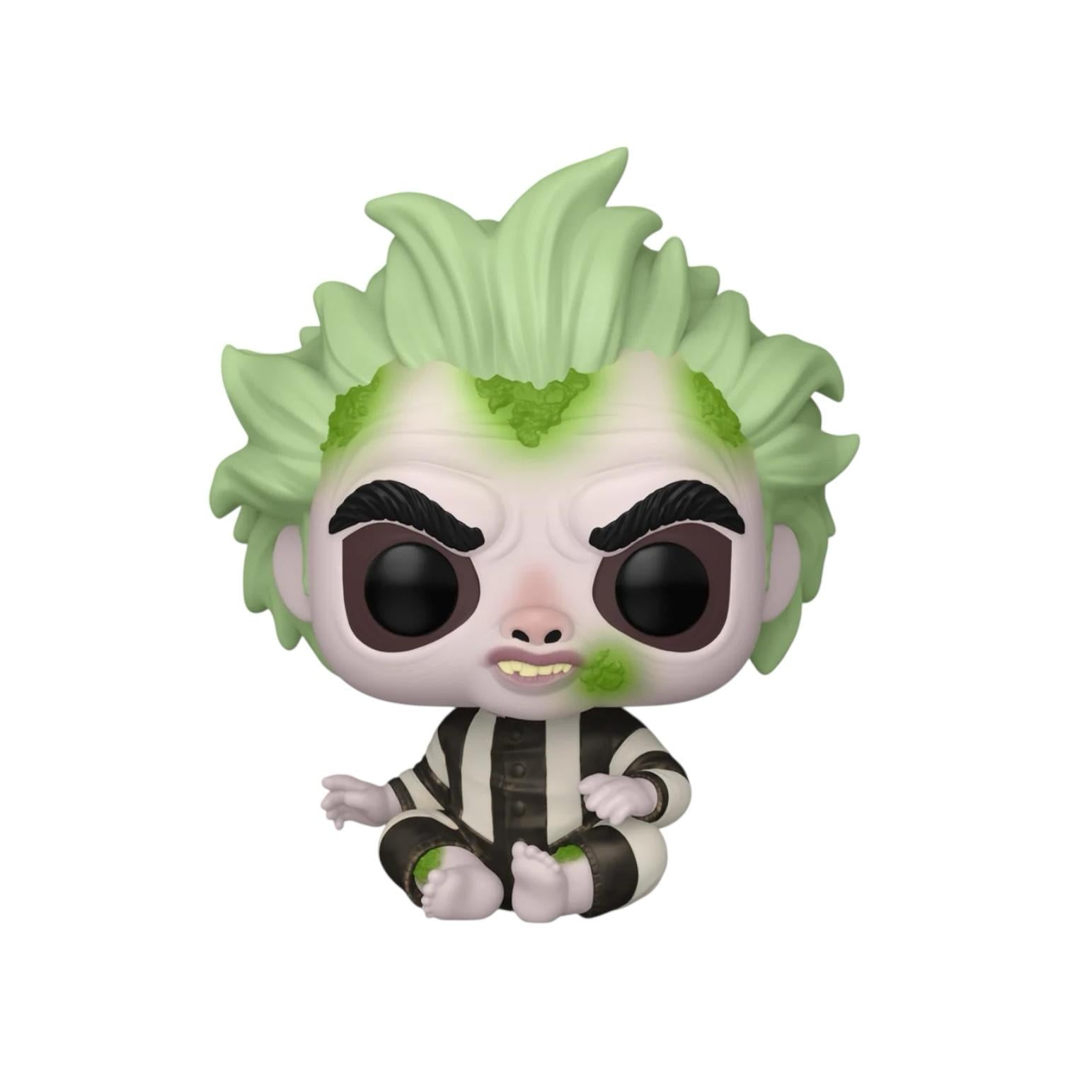 Bring a mischievous twist to your collection with the Baby Beetlejuice #1825 Funko Pop.