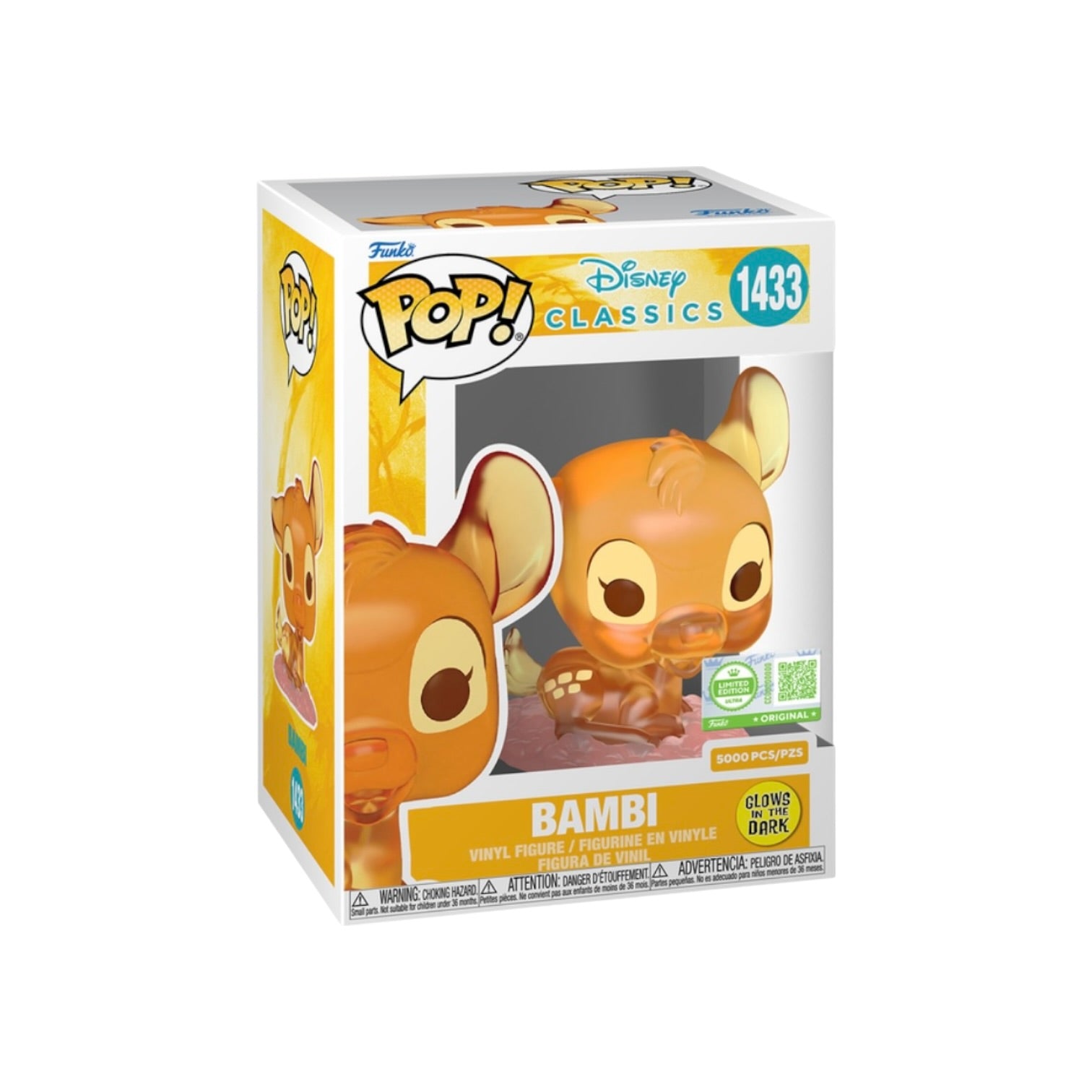 Bambi #1433 (Translucent Glows in the Dark) Funko Pop! - Disney Classics - Funko Ultra Exclusive LE5000 Pcs Box