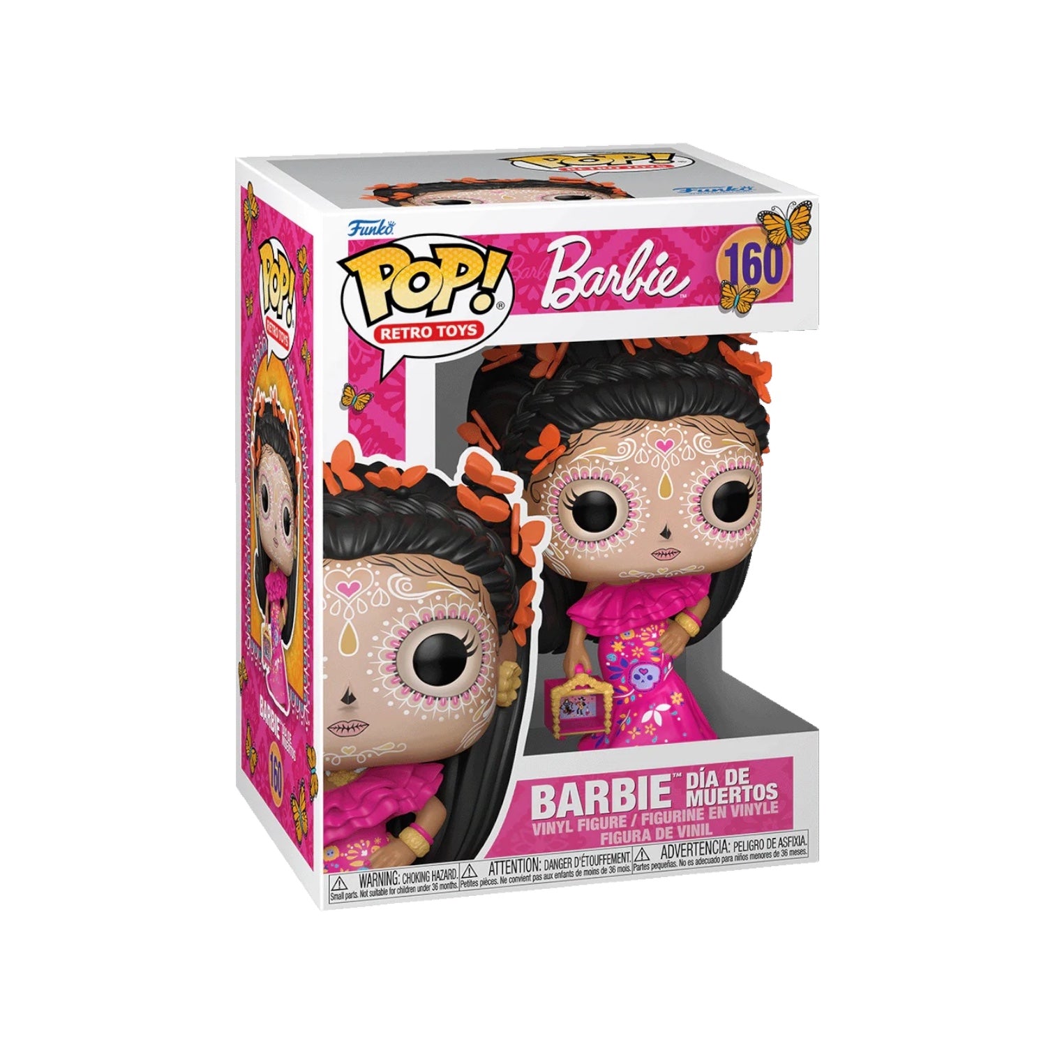Funko Pop! Barbie Dia de Muertos vinyl figure in packaging on a white background
