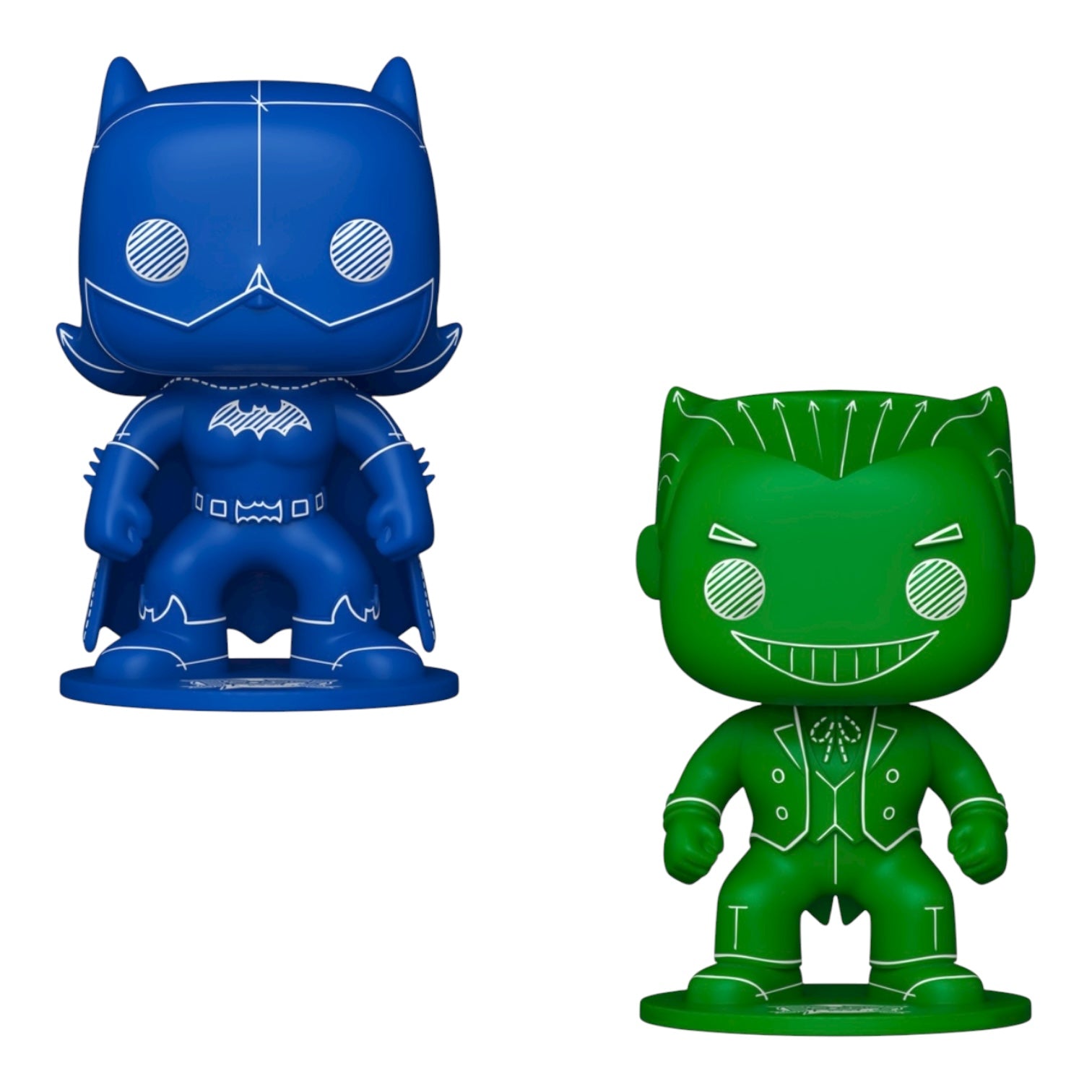 Batgirl #577 (Blue Blueprint Deco) & The Joker 578 (Green Blueprint Deco) Funko Pop! Bundle - Heroes - NYCC 2025 Shared Exclusive LE2010 Pcs - Sealed Figures