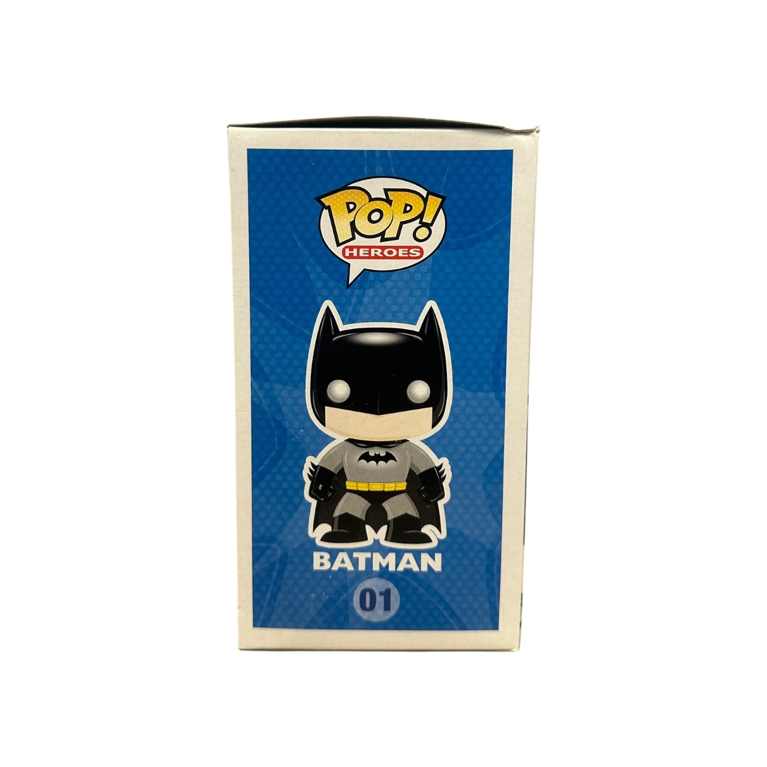 Funko Pop! Heroes Batman figure packaging on a white background