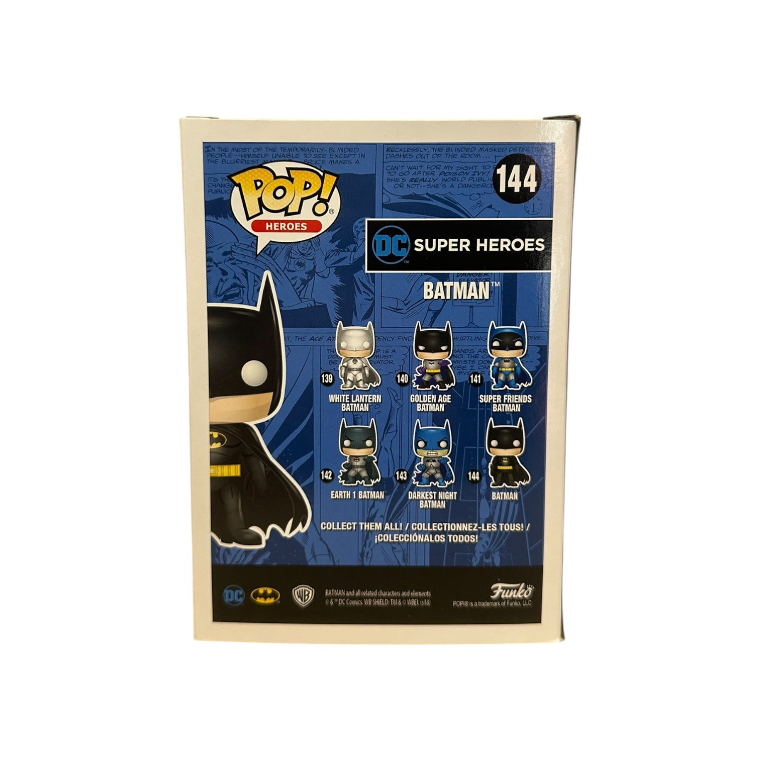 Funko Pop! Heroes DC Super Heroes Batman packaging on a white background
