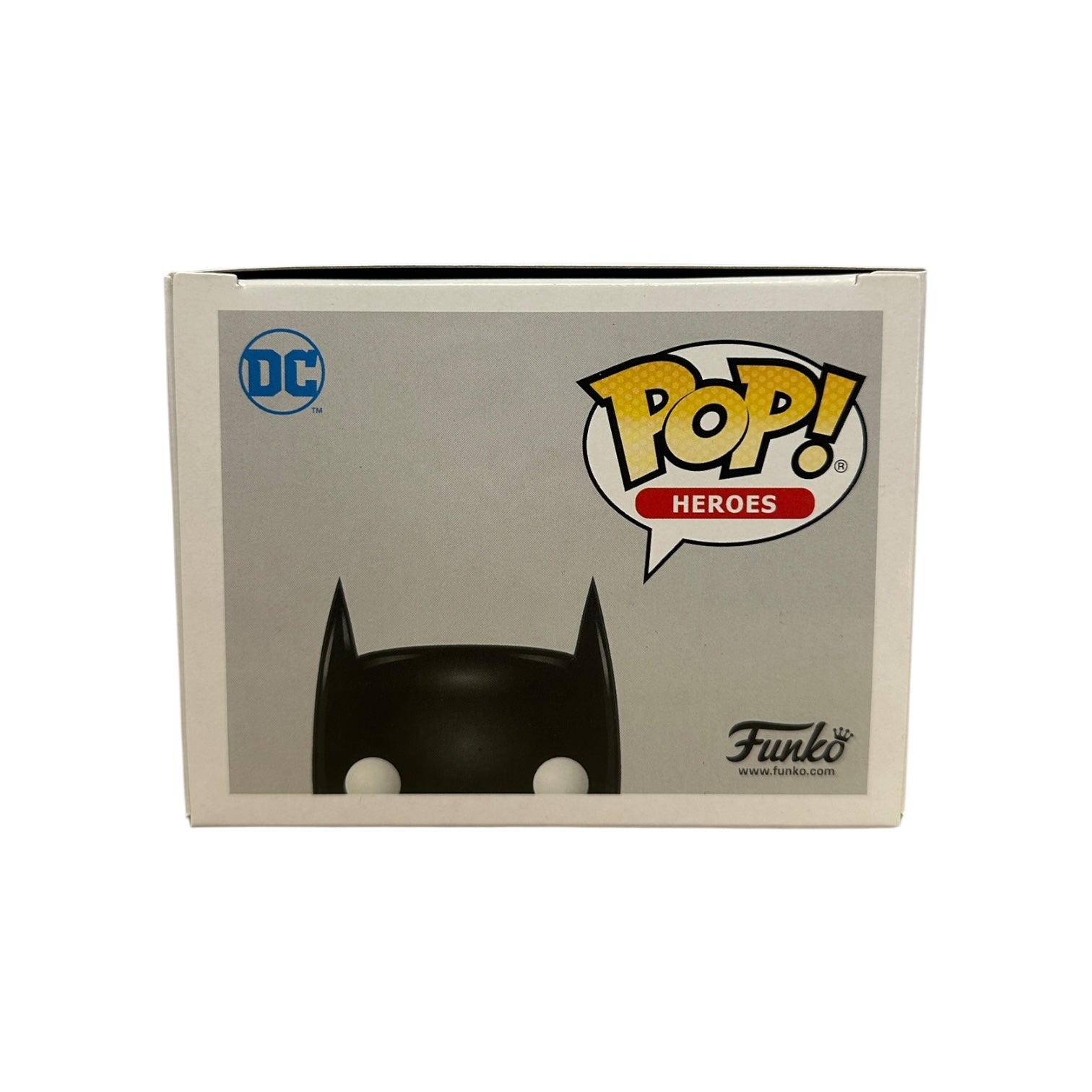 Funko Pop! Heroes box with DC logo on a white background