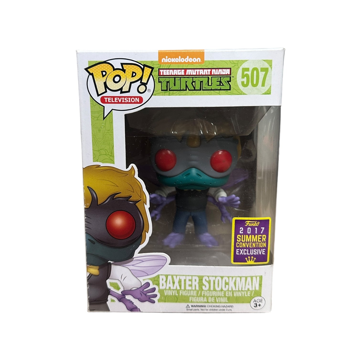 Baxter Stockman #507 Funko Pop! from Teenage Mutant Ninja Turtles, SDCC 2017 shared exclusive, condition 6.5/10.