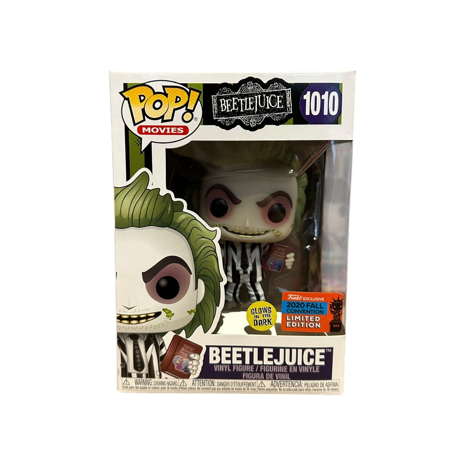 Funko Pop Beetlejuice 1010 GITD Fall Convention 2020 - Édition Limitée - Neuf
