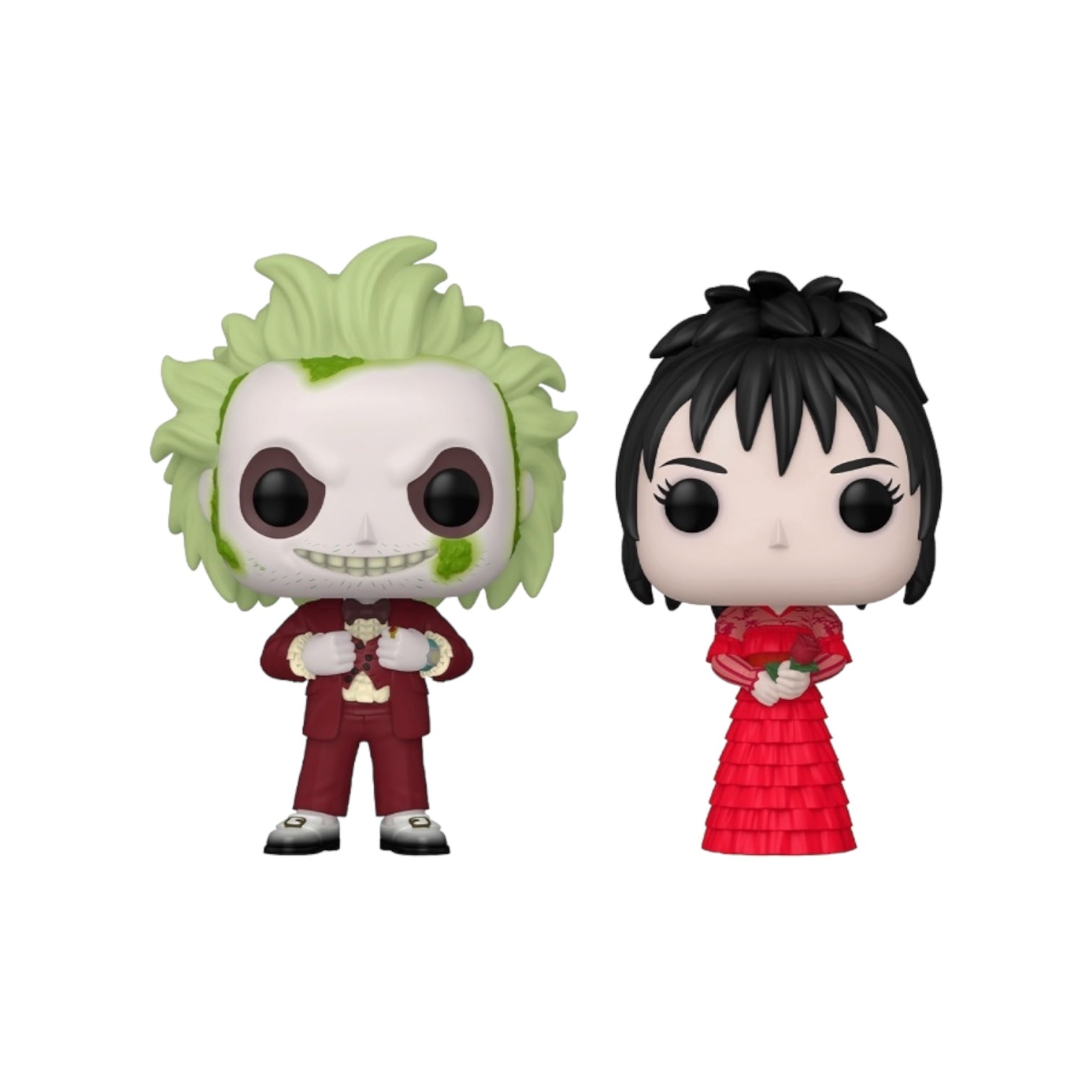Collectible Funko Pop 2 Pack of Beetlejuice and Lydia Deetz, highlighting their unique styles and charm.