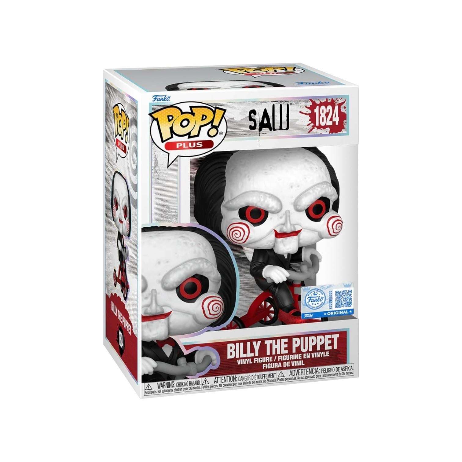 Billy the puppet #1824 Funko Pop bill on a tricycle