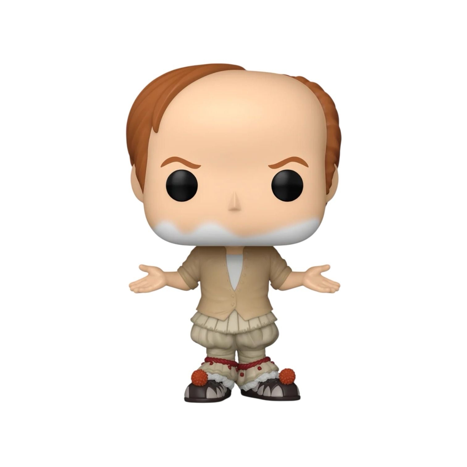 Funko Pop! vinyl figure of a character with brown hair and a white outfit on a white background