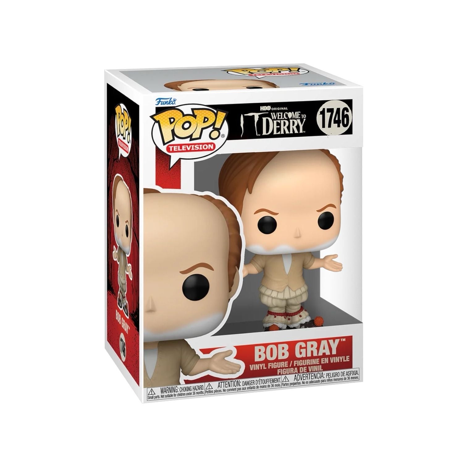 Funko Pop! vinyl figure packaging of Bob Gray from Welcome to Derry