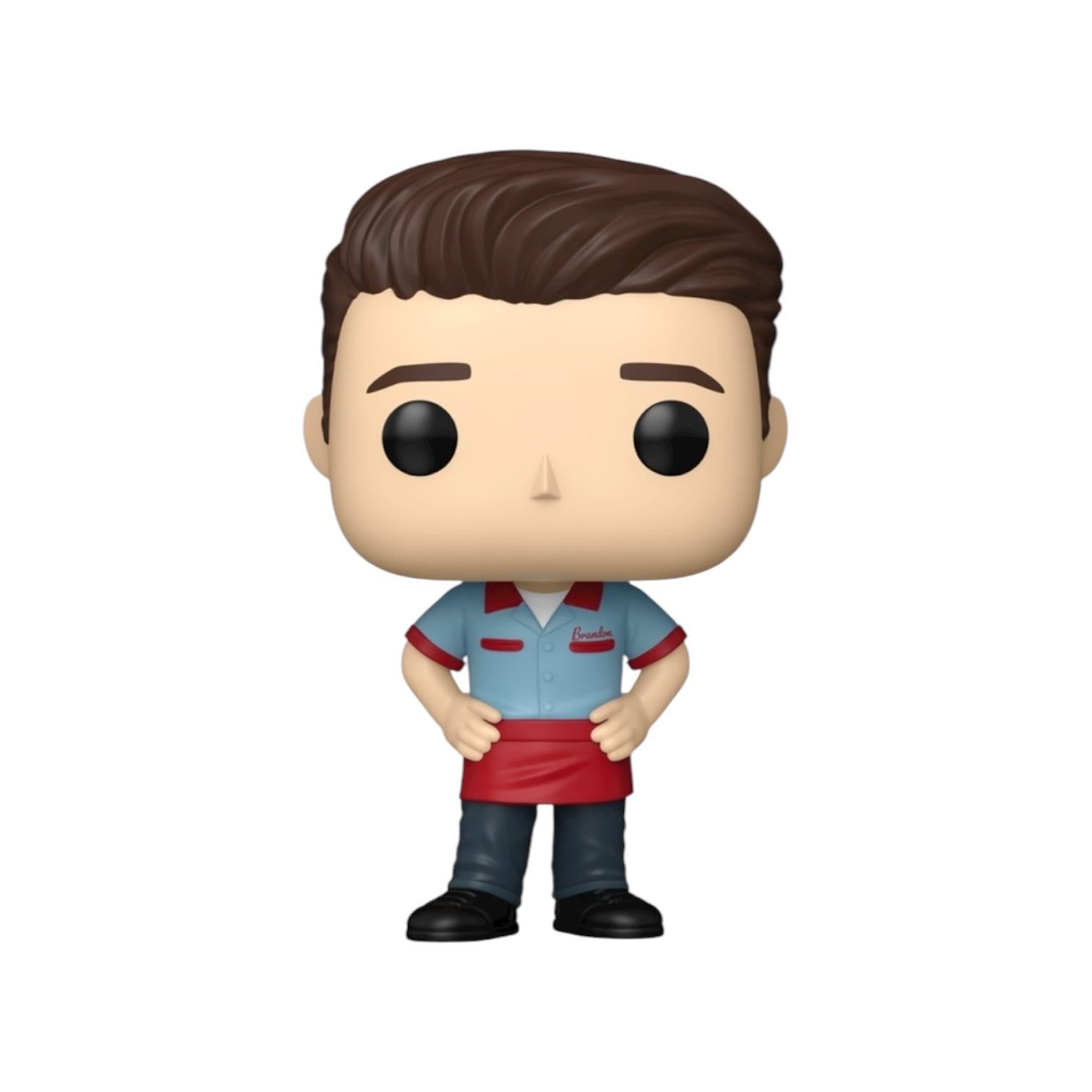 Funko Pop! vinyl figure of a character wearing a blue shirt with red accents on a white background