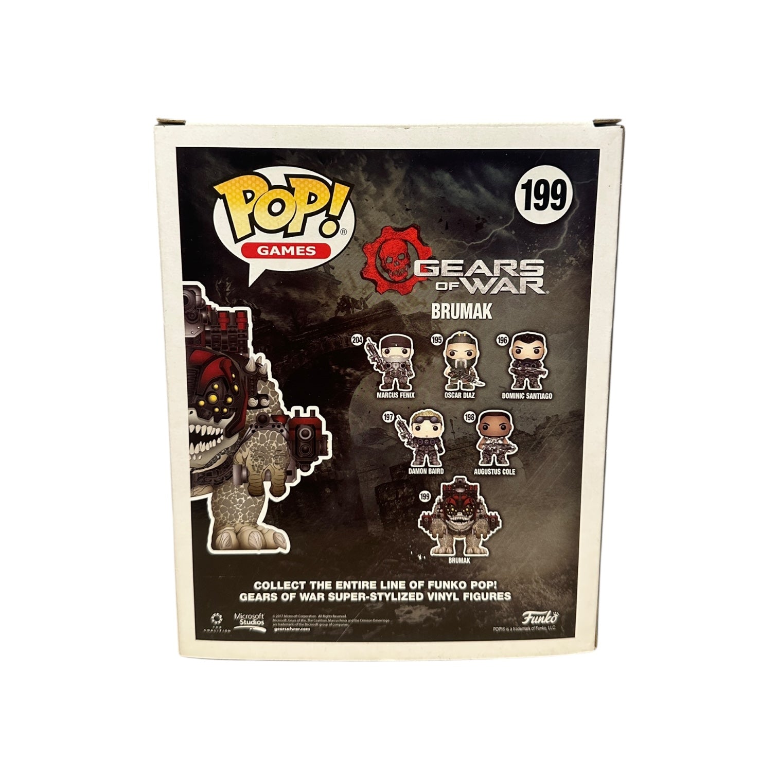 Funko Pop! Gears of War Brumak vinyl figure packaging on a white background