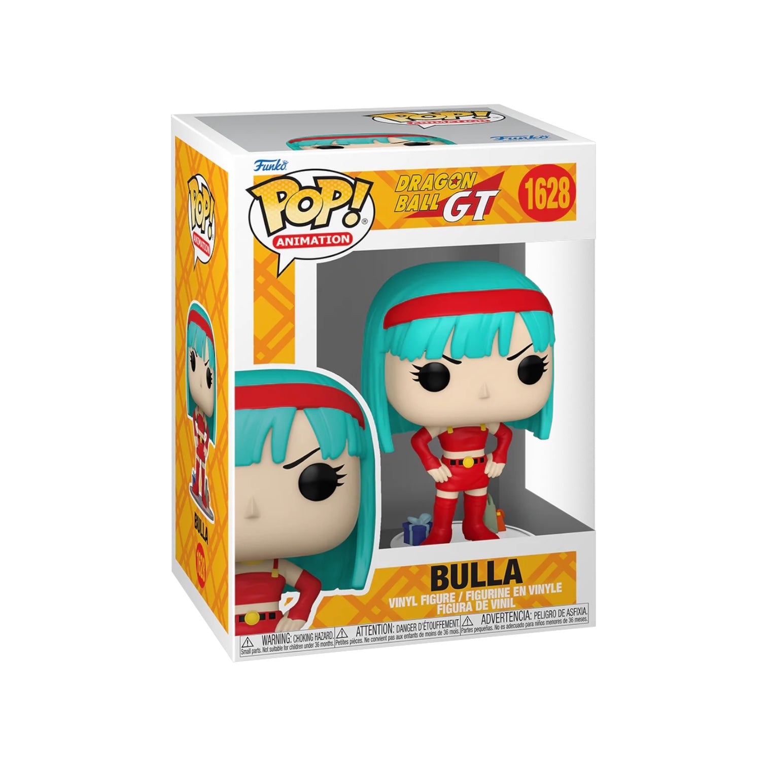 Bulla #1628 Funko Pop! figure from Dragon Ball GT, featuring a stylized design of the character in vibrant colors.