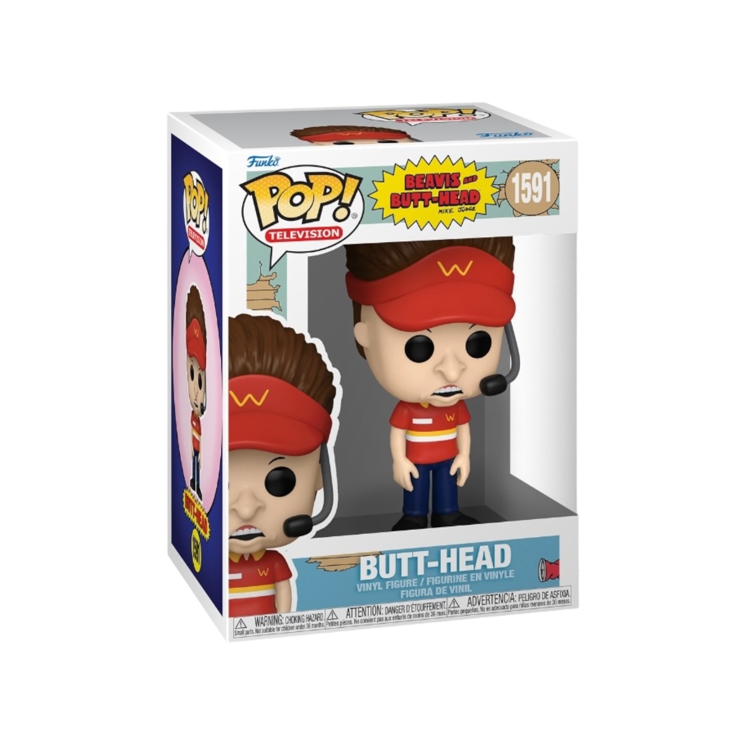 Butt-Head Funko Pop! #1591, showcasing the iconic character from Beavis and Butt-Head with a funny face and hairstyle.