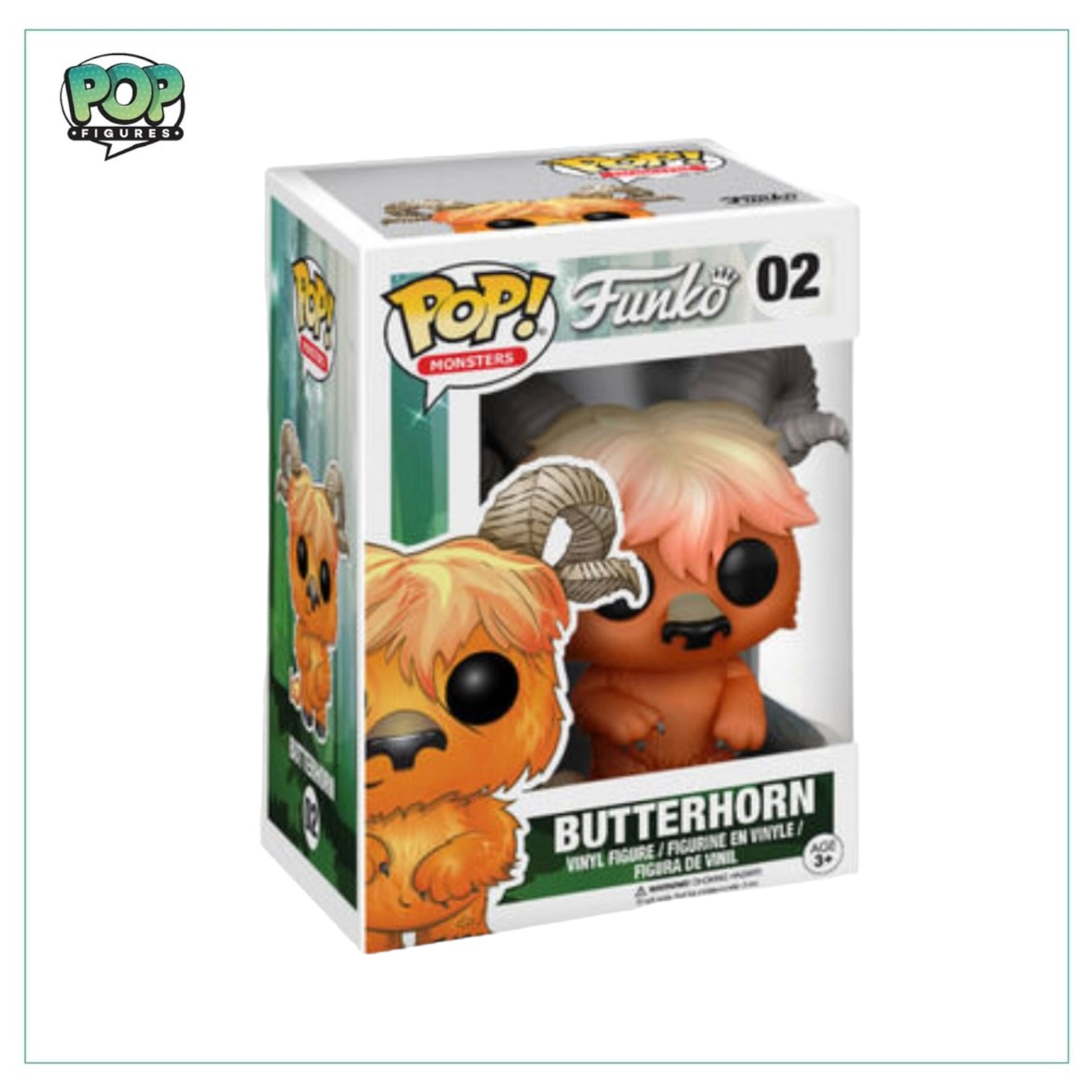 Funko Pop! Butterhorn #02 from Wetmore Forest, featuring a whimsical creature with vibrant colors and a playful expression.