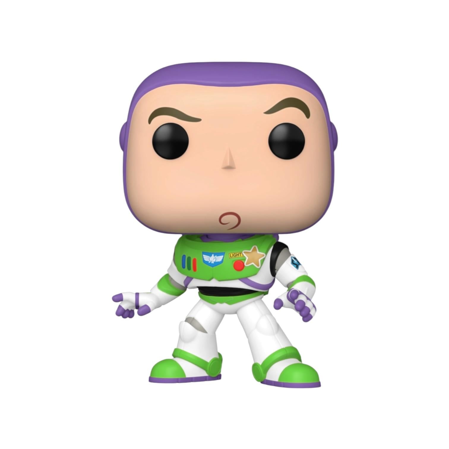Buzz Lightyear action figure on a white background