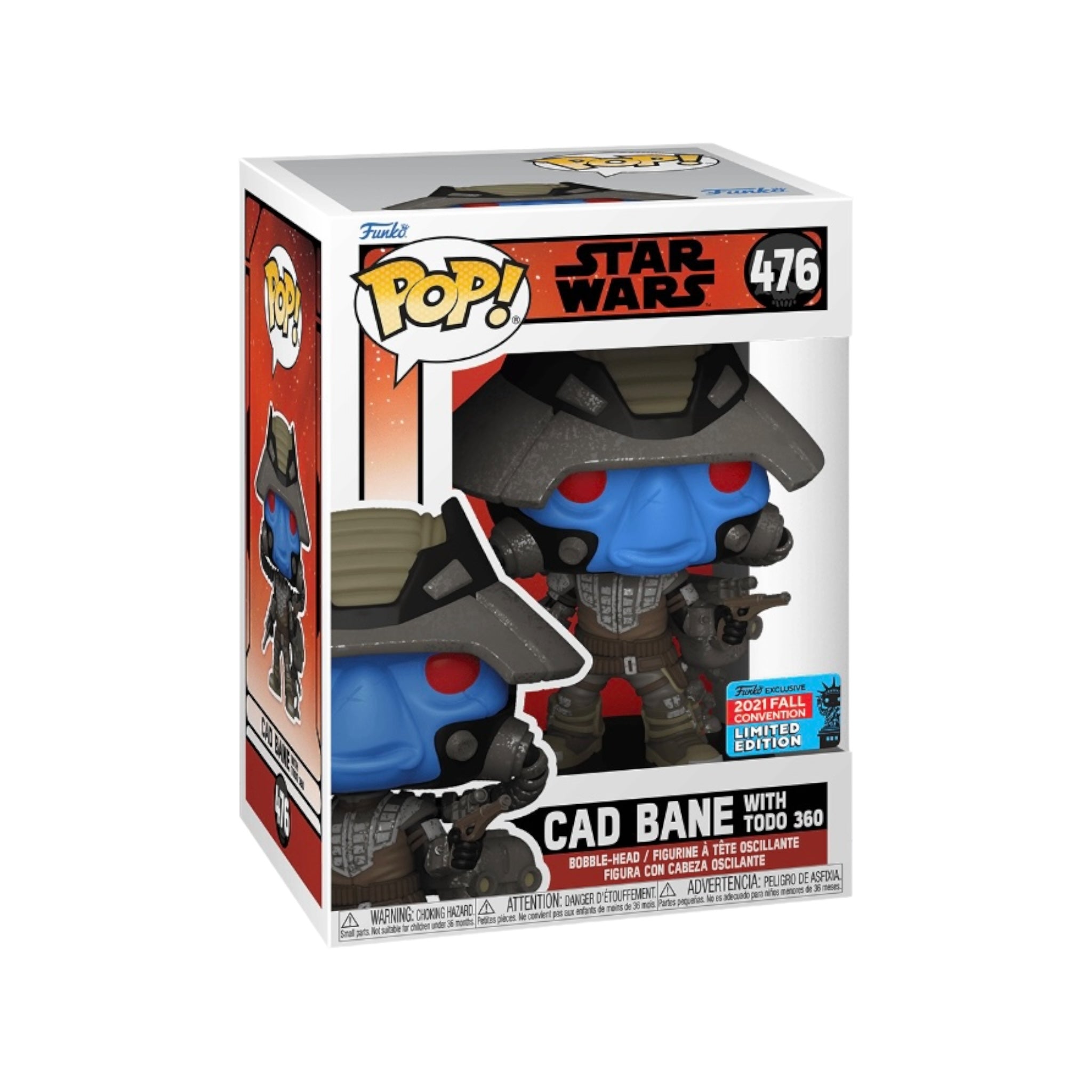 Cad Bane with Todo 360 Funko Pop! from Star Wars: The Bad Batch, a NYCC 2021 Shared Exclusive collectible figure.
