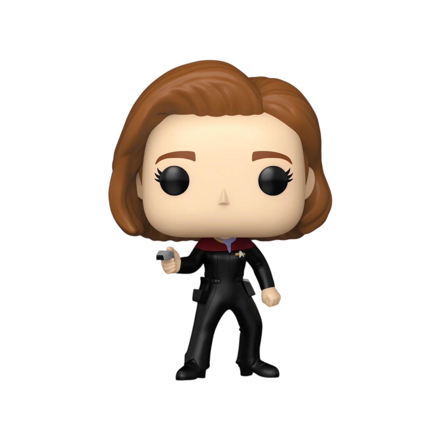 Funko Pop! vinyl figure of a character in a black suit with a white shirt and red tie on a white background