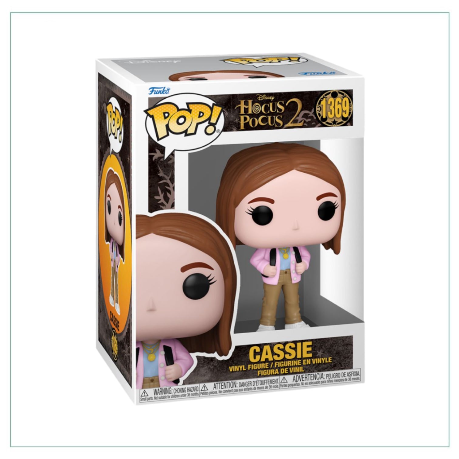 Cassie #1369 Funko Pop! figure from Hocus Pocus 2, featuring her signature outfit and playful expression.