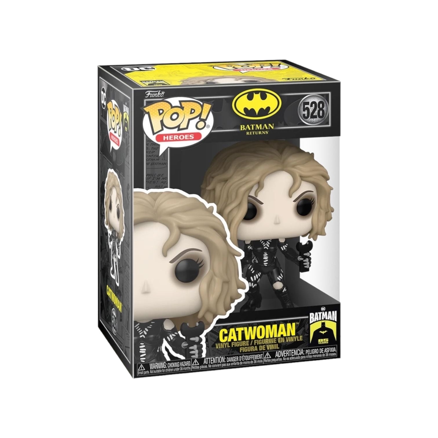 Funko Pop! figure of Catwoman from Batman Returns, featuring her iconic black suit and cat ears.