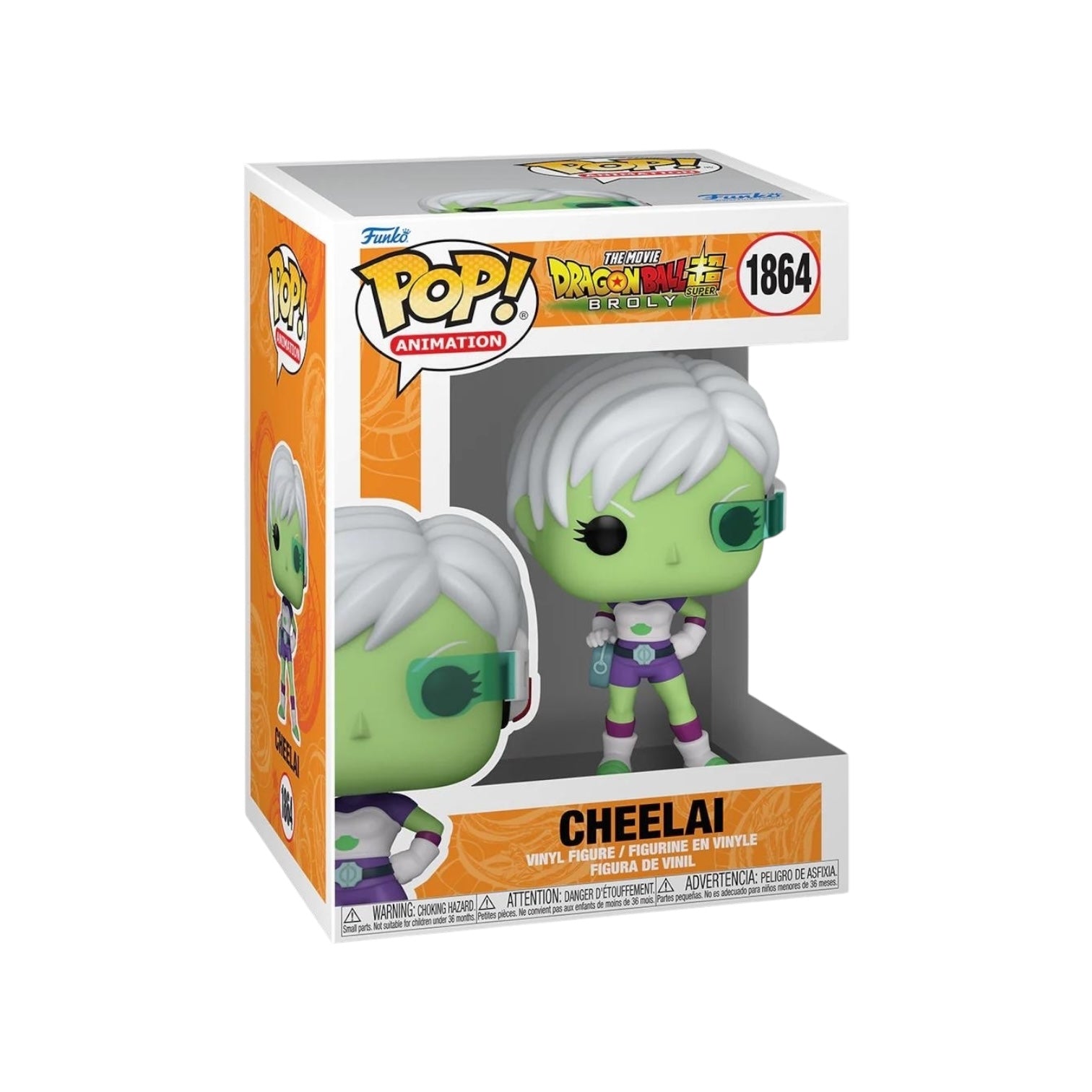 Green character wearing white glove shoes and t-shirt with purple shorts, they have white hair and eye piece