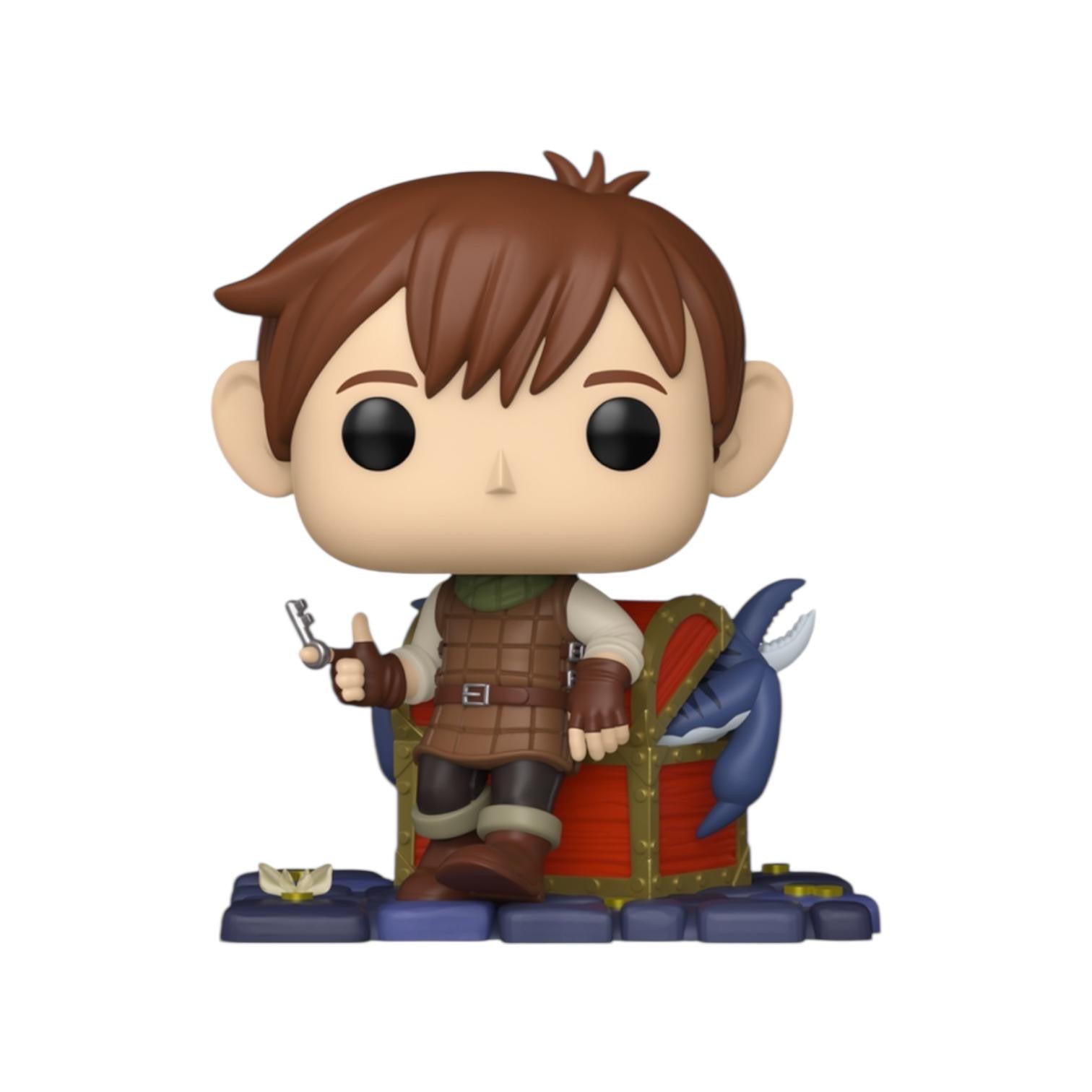 Funko Pop! vinyl figure of a character with brown hair and a colorful outfit on a white background