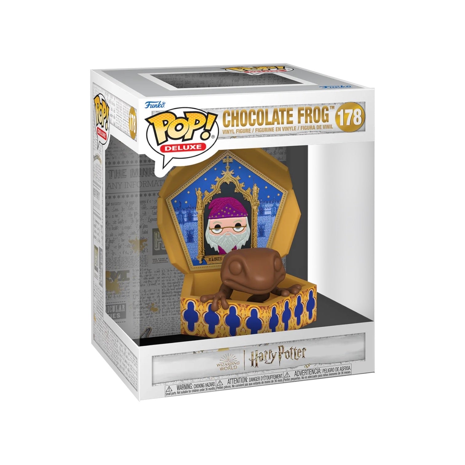 Chocolate Frog #178 Deluxe Funko Pop! from Harry Potter, featuring vibrant colors and detailed design, coming soon!
