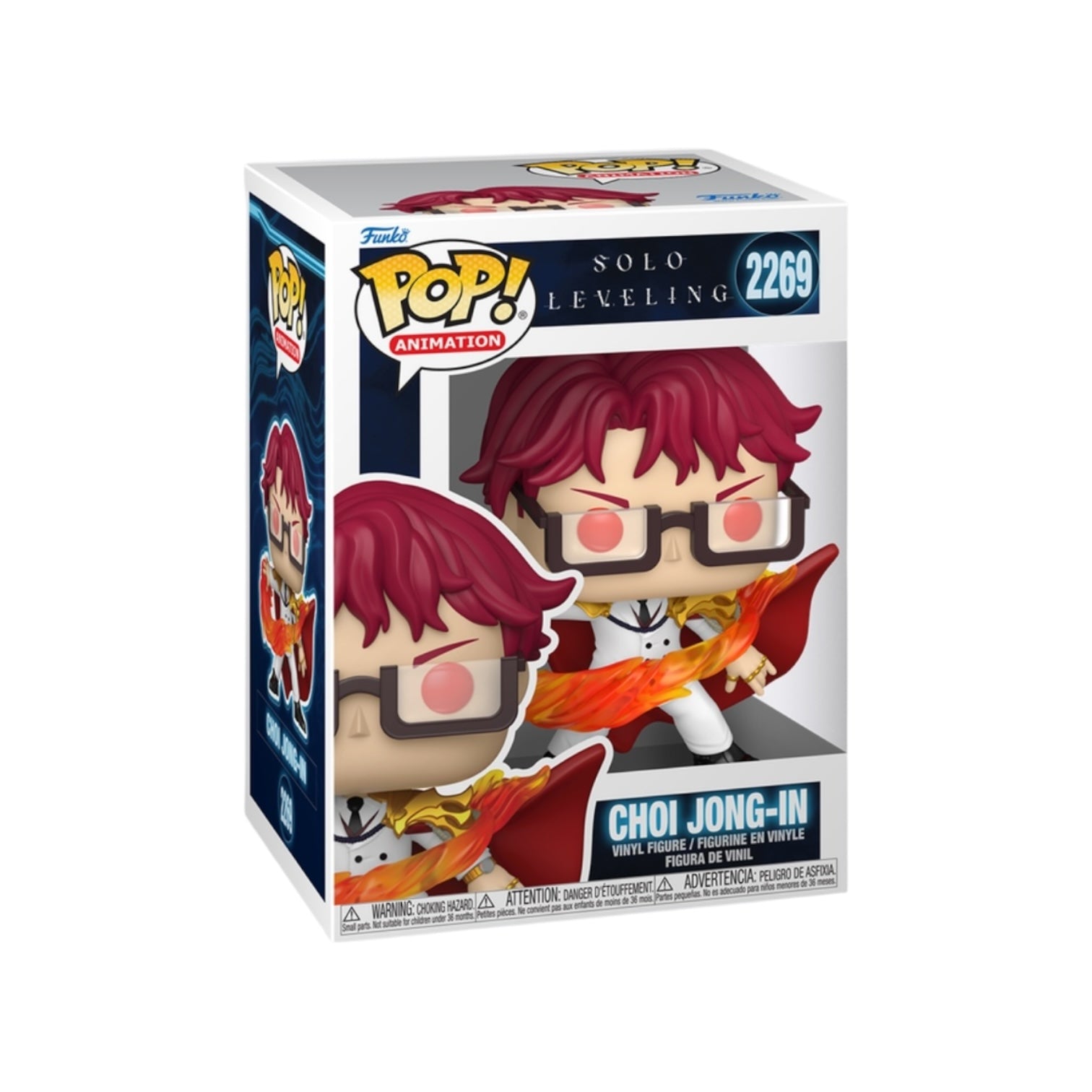 Funko Pop! vinyl figure packaging with character illustration on a white background