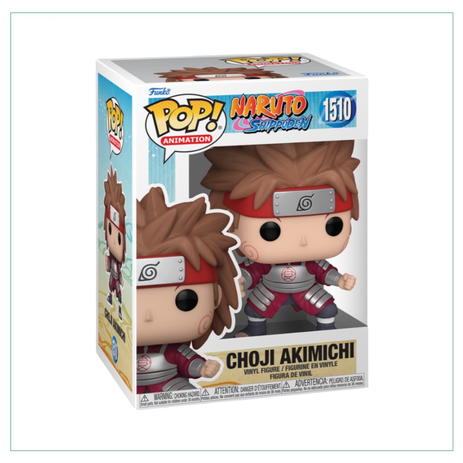 Funko Pop! figure of Choji Akimichi from Naruto, featuring his signature round body and cheerful expression.