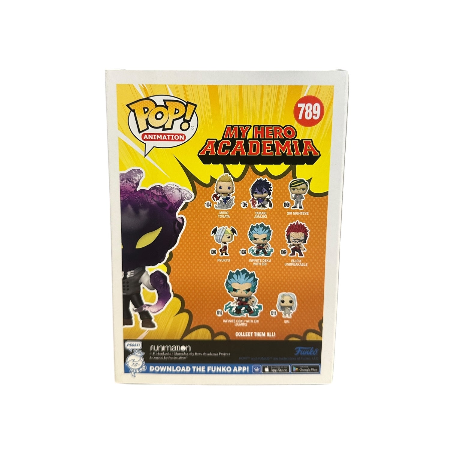 Chuck Huber Signed Kurogiri #789 (Glows in the Dark) Funko Pop! - My Hero Academia - Target Exclusive Back