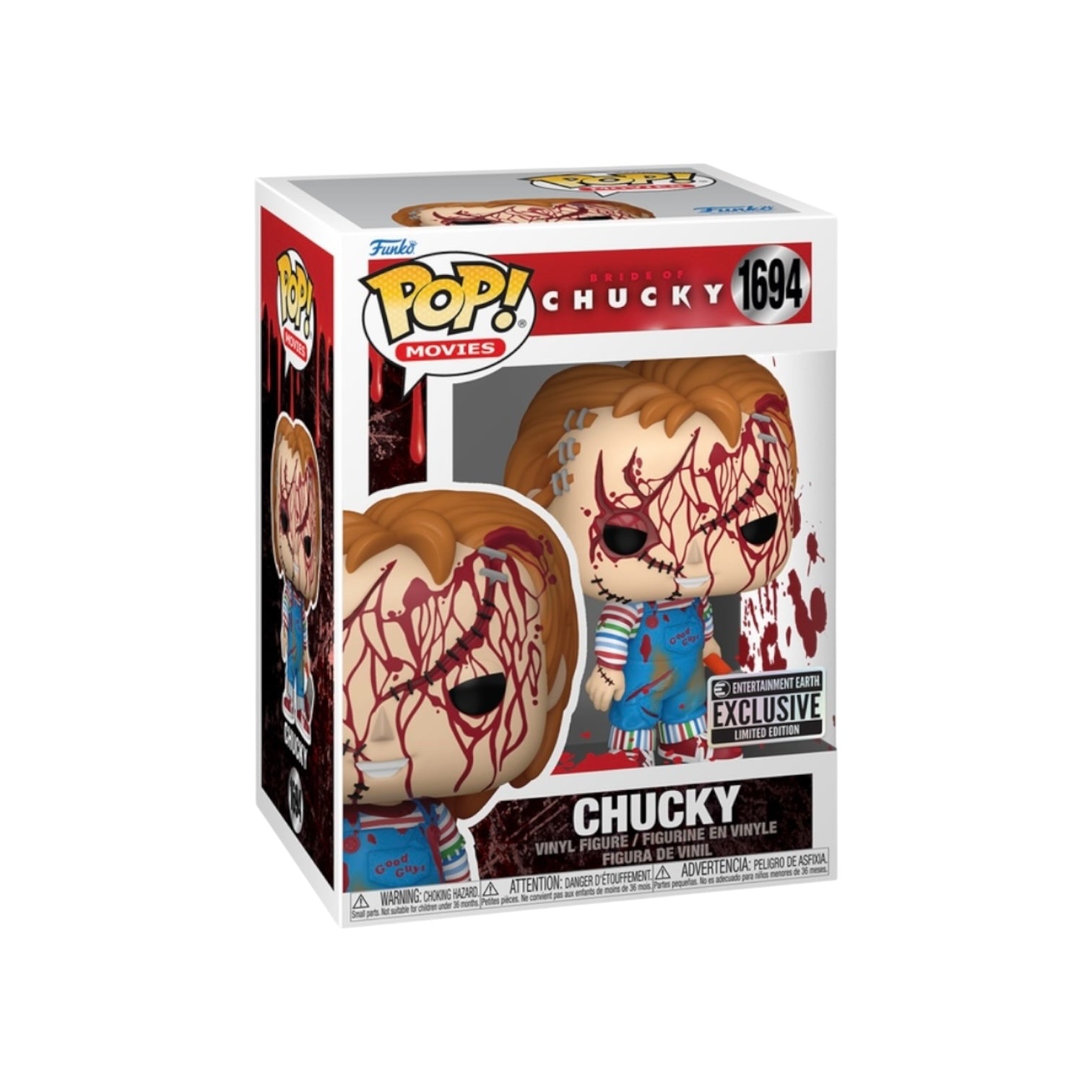 Funko Pop! Chucky figure packaging on a white background