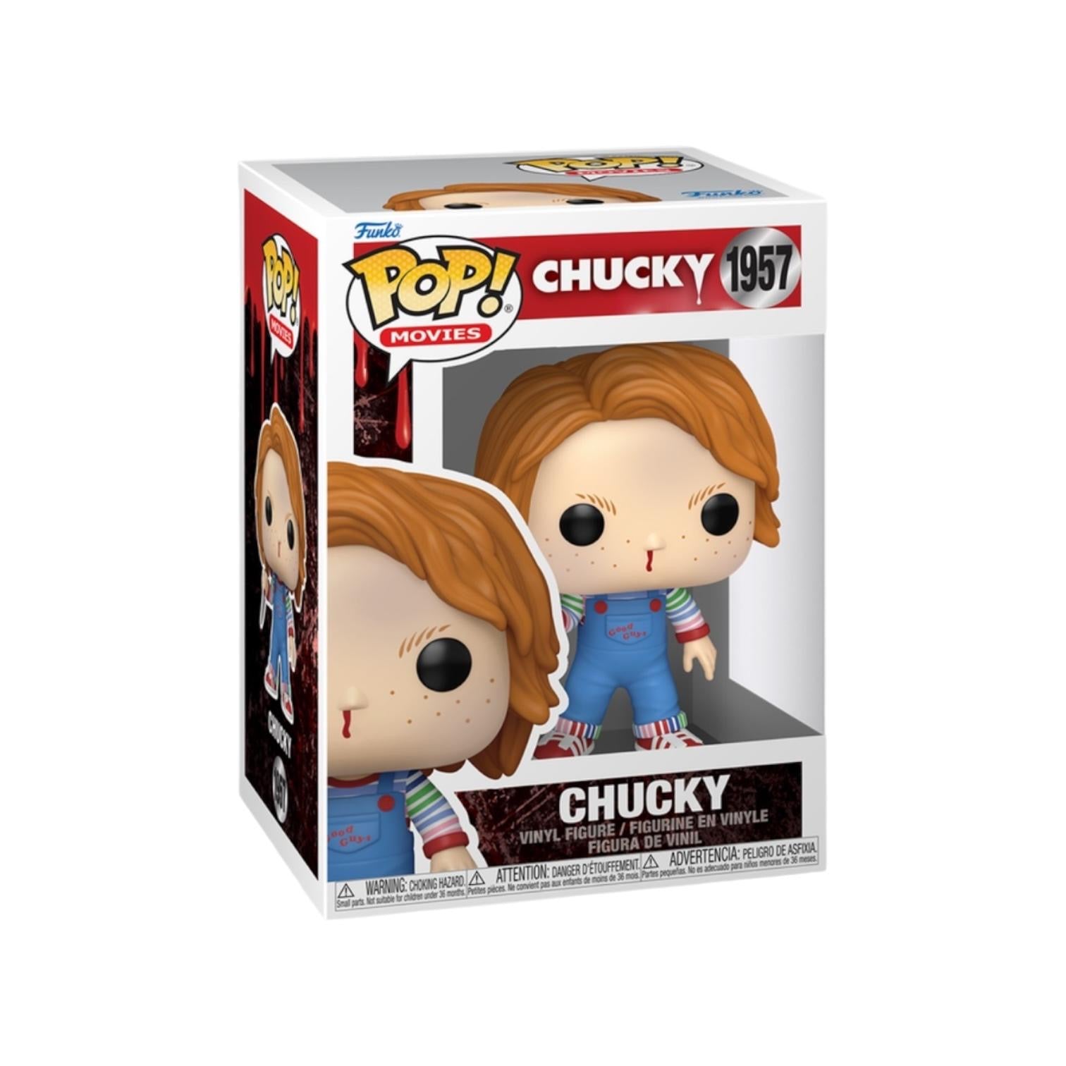 Funko Pop! Chucky figure in packaging on a white background