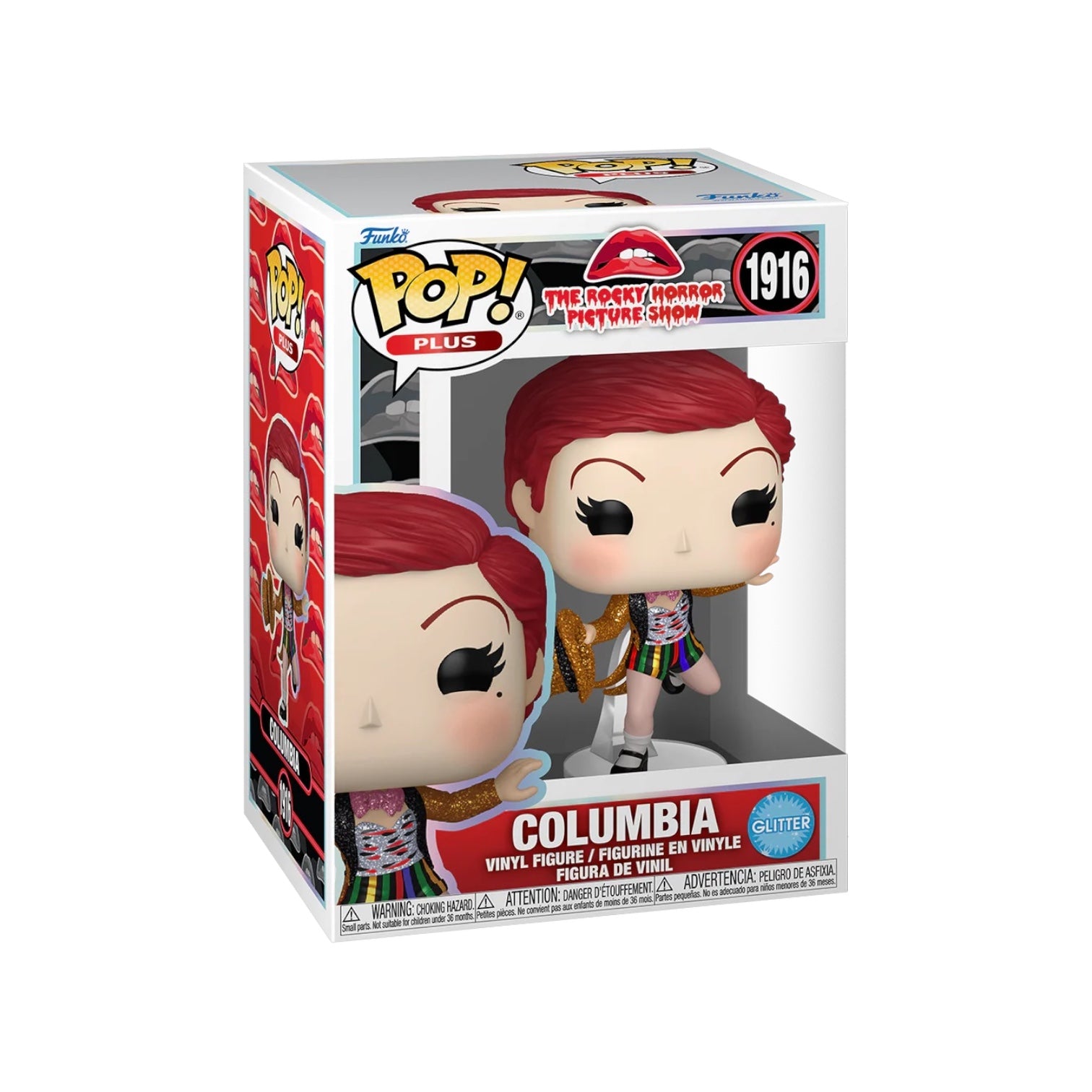 Funko Pop! vinyl figure packaging with Columbia from The Rocky Horror Picture Show.