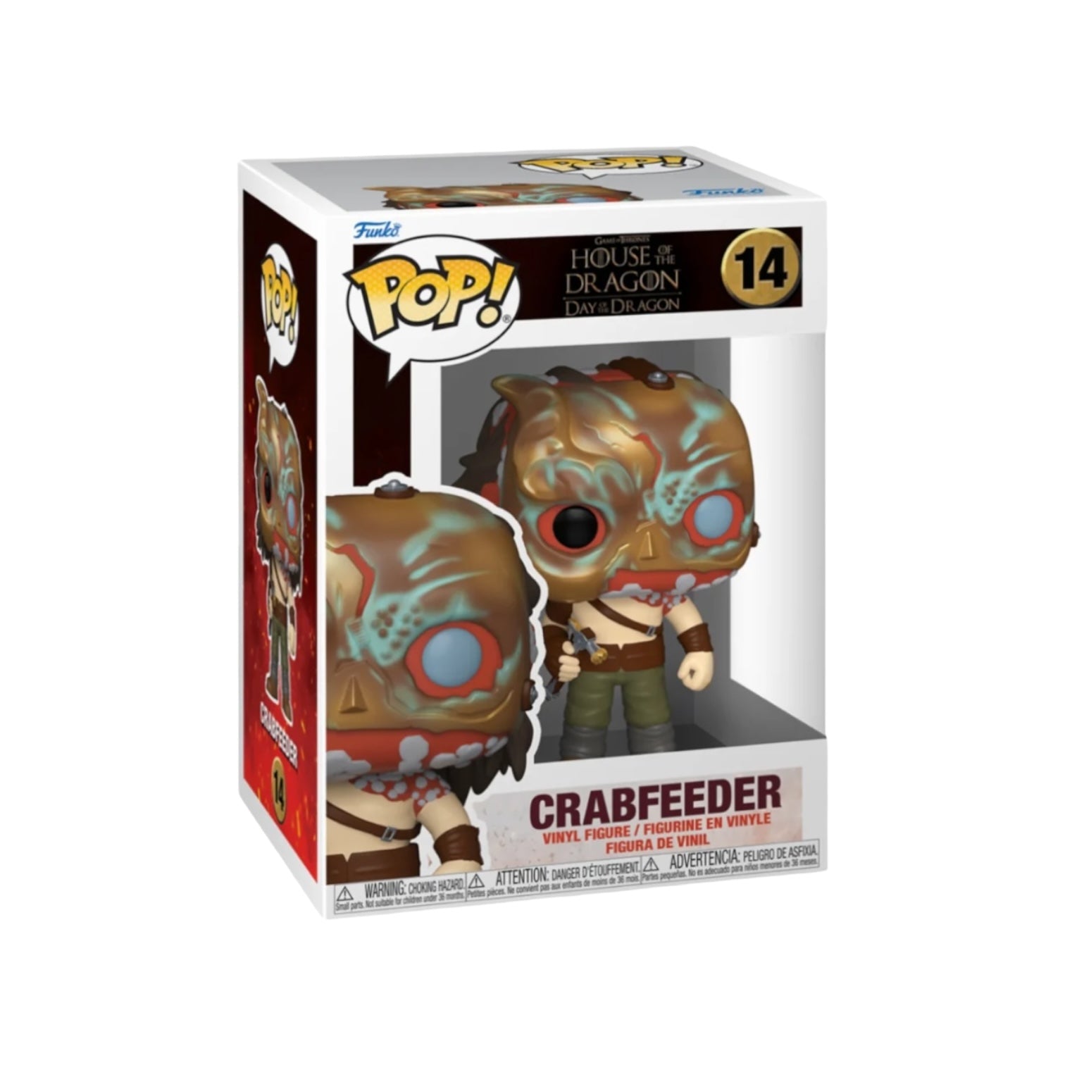 Funko Pop! figure of Crabfeeder #14 from House of The Dragon, showcasing detailed design and vibrant colors.