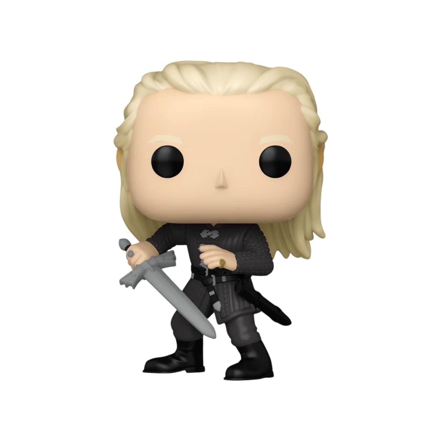 Daemon_Targaryen_23_Funko_Pop wearing a black suit holding a sword