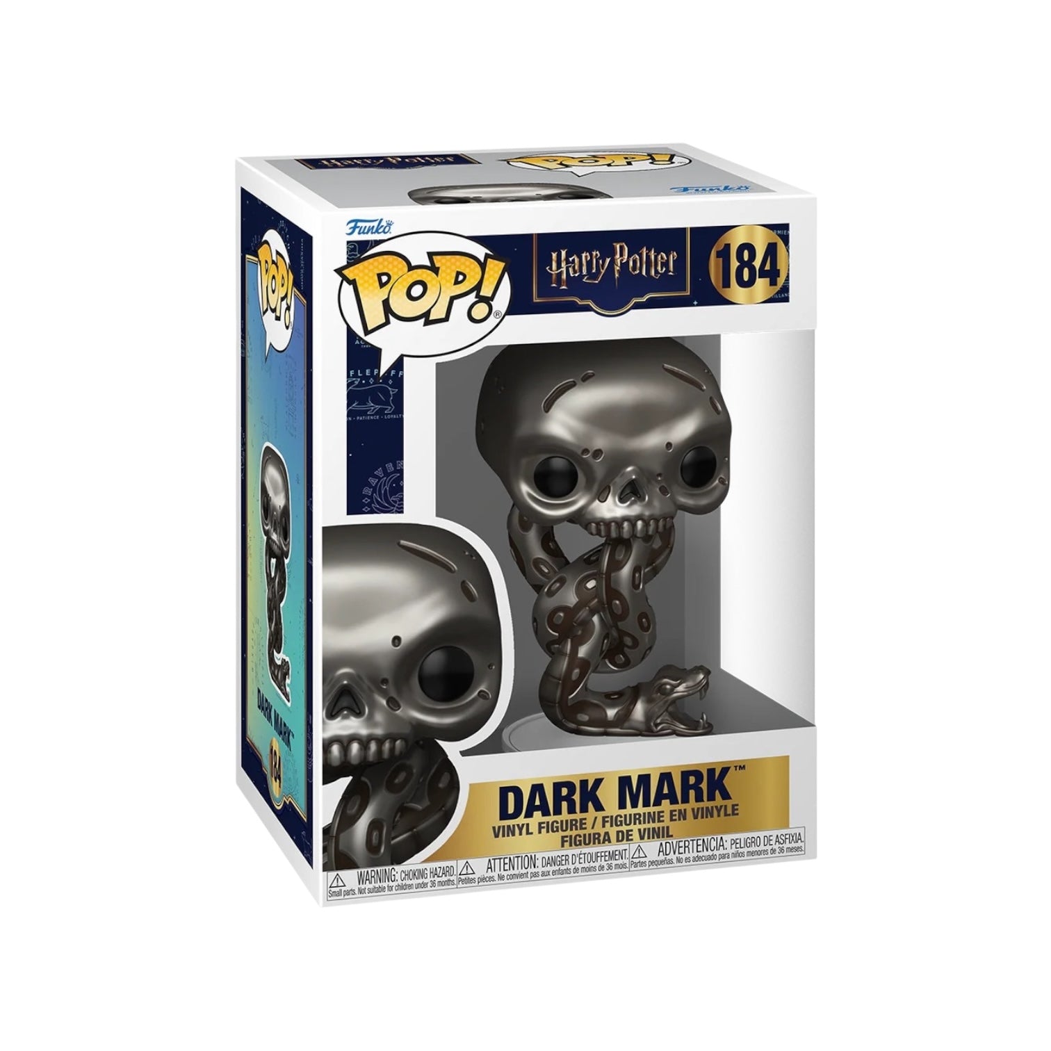 Funko Pop! vinyl figure packaging with 'Dark Mark' design on a white background